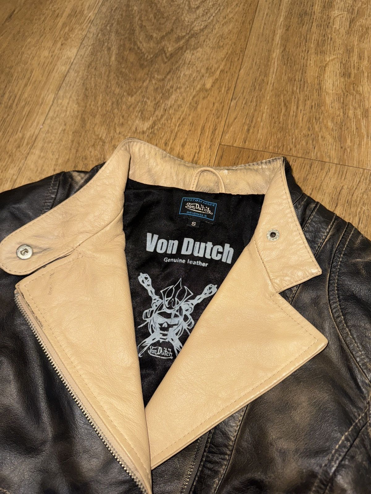 Von Dutch VINTAGE RARE VON DUTCH LEATHER JACKET Size S / US 4 / IT 40 - 6 Thumbnail