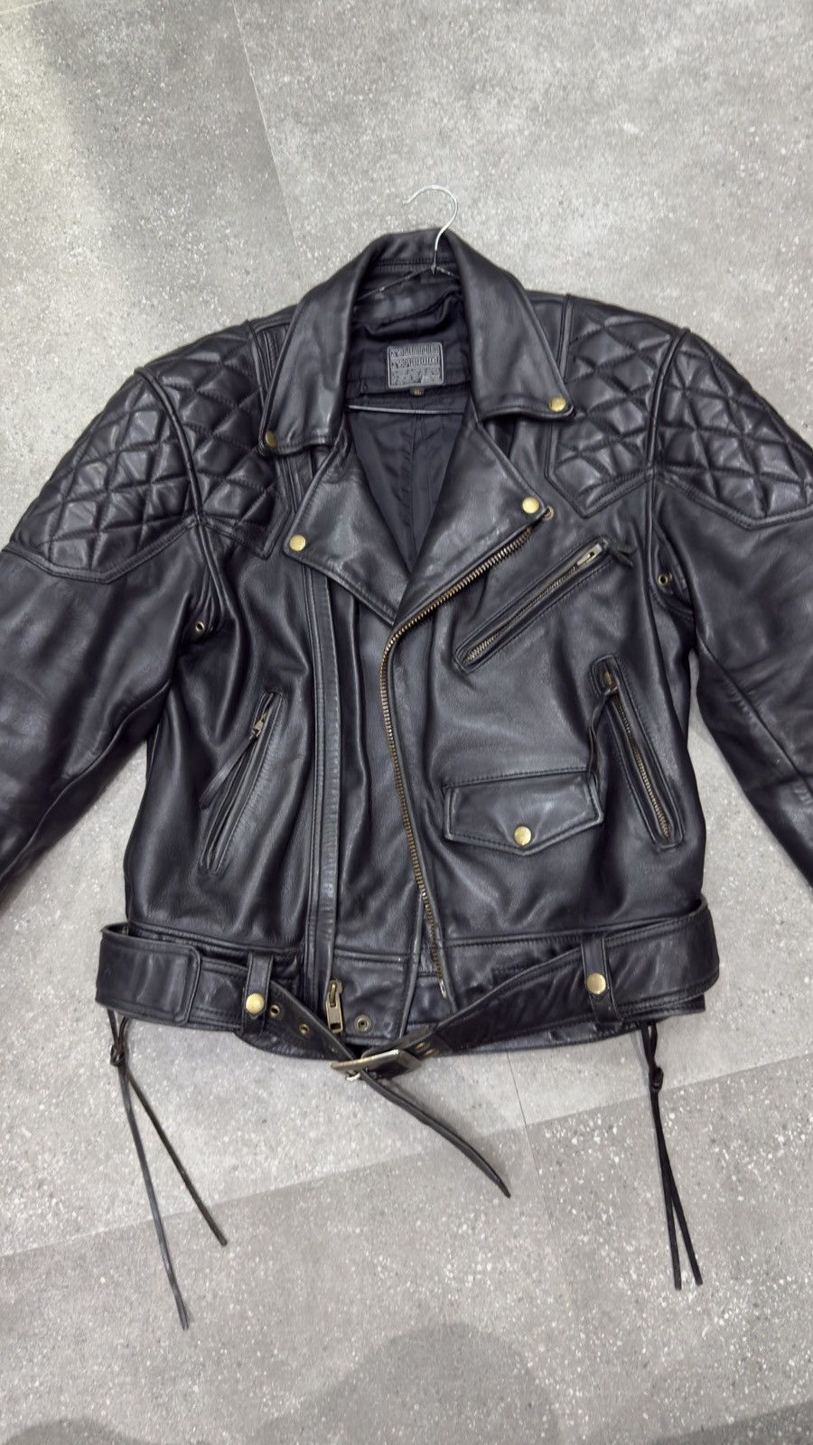 Japanese Brand × Kadoya Kadoya evo diamond lattice cable stayed leather jacket Size US XXL / EU 58 / 5 - 11 Thumbnail