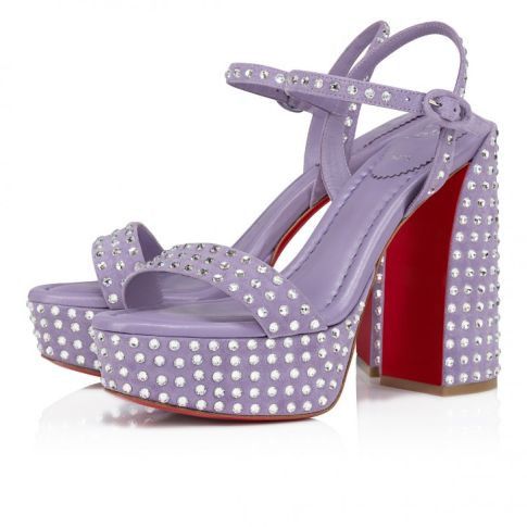 Christian Louboutin oc11z0125 Movid Jane Strass 130mm Sandals in Parme Size US 8.5 / IT 38.5 - 3 Thumbnail