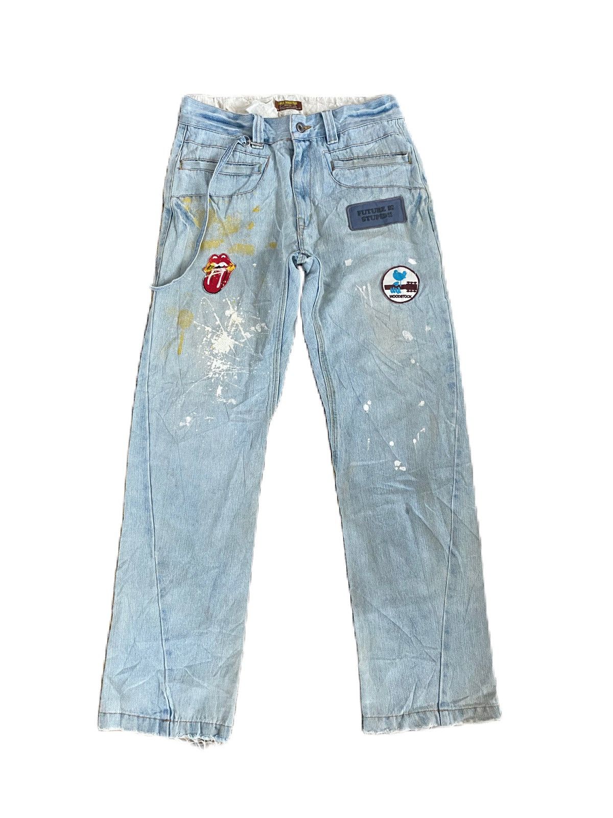 JAPAN BRAND JOGE MARTIN DISTRESS PAINTED STRAIGHT DENIM