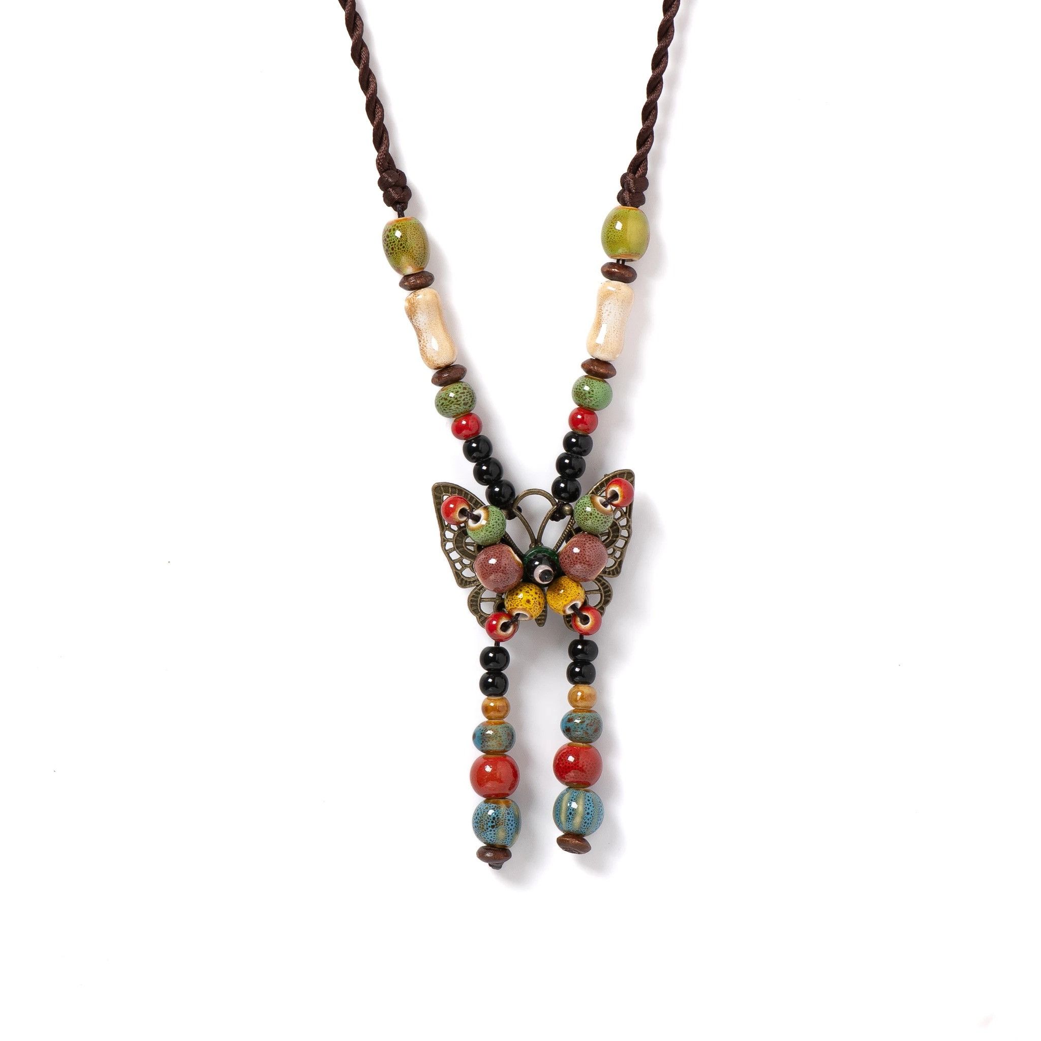 Handmade Vintage Butterfly Pendant Necklace Handmade Gift For Her Size ONE SIZE - 3 Thumbnail