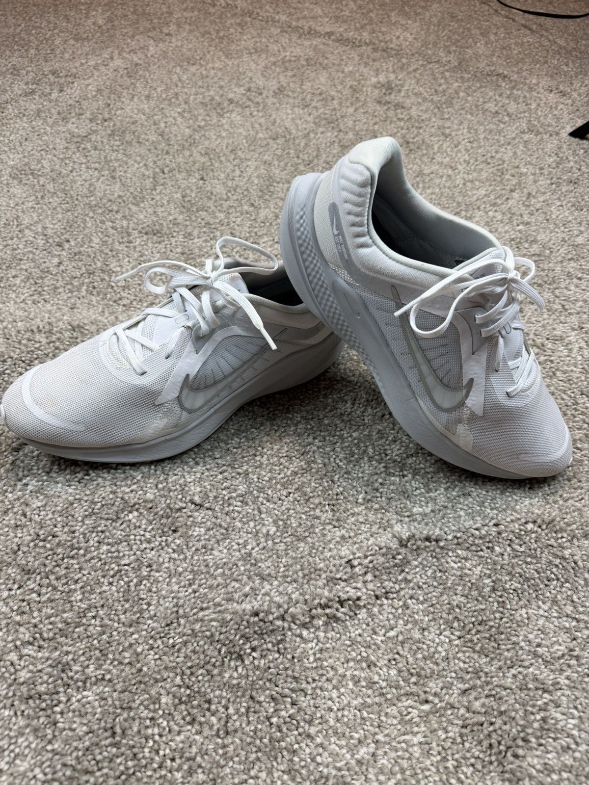 Nike Nike Quest 5 Road Running Shoes — White/Pure Platinum Size US 11 / EU 44 - 4 Thumbnail