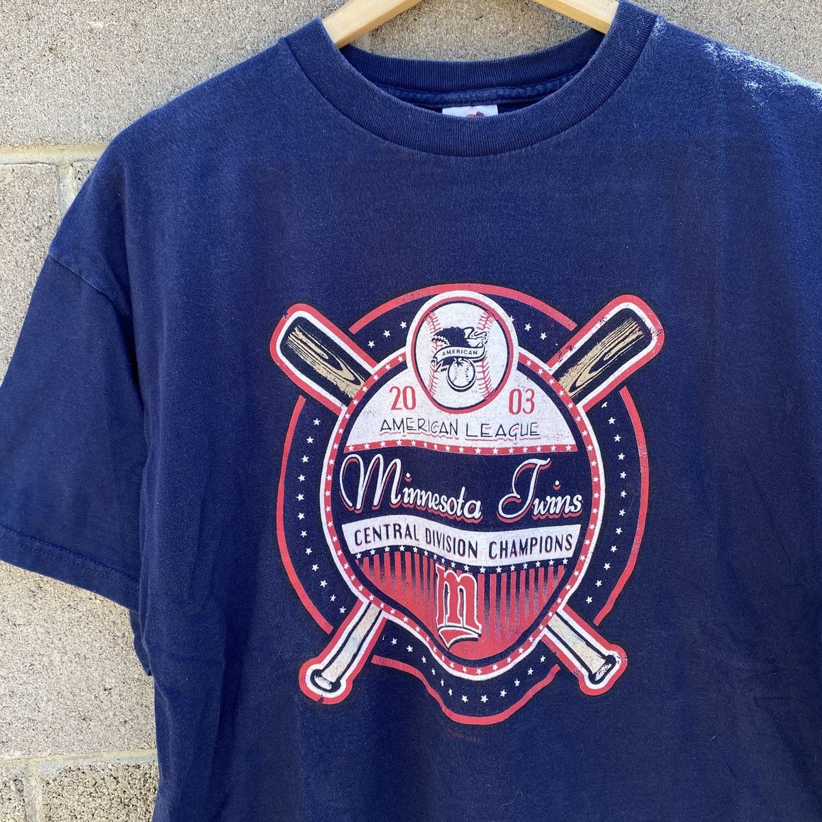 Fruit Of The Loom Vintage 2003 Minnesota Twins Baseball Champions Shirt XL MLB Size US XL / EU 56 / 4 - 1 Thumbnail