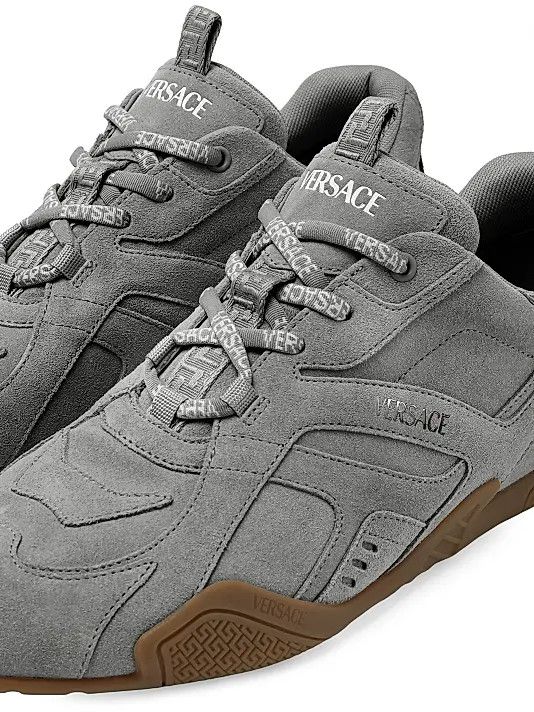 Versace os11x0326 Suede Low-Top Sneakers in Grey Size US 11 / EU 44 - 3 Thumbnail