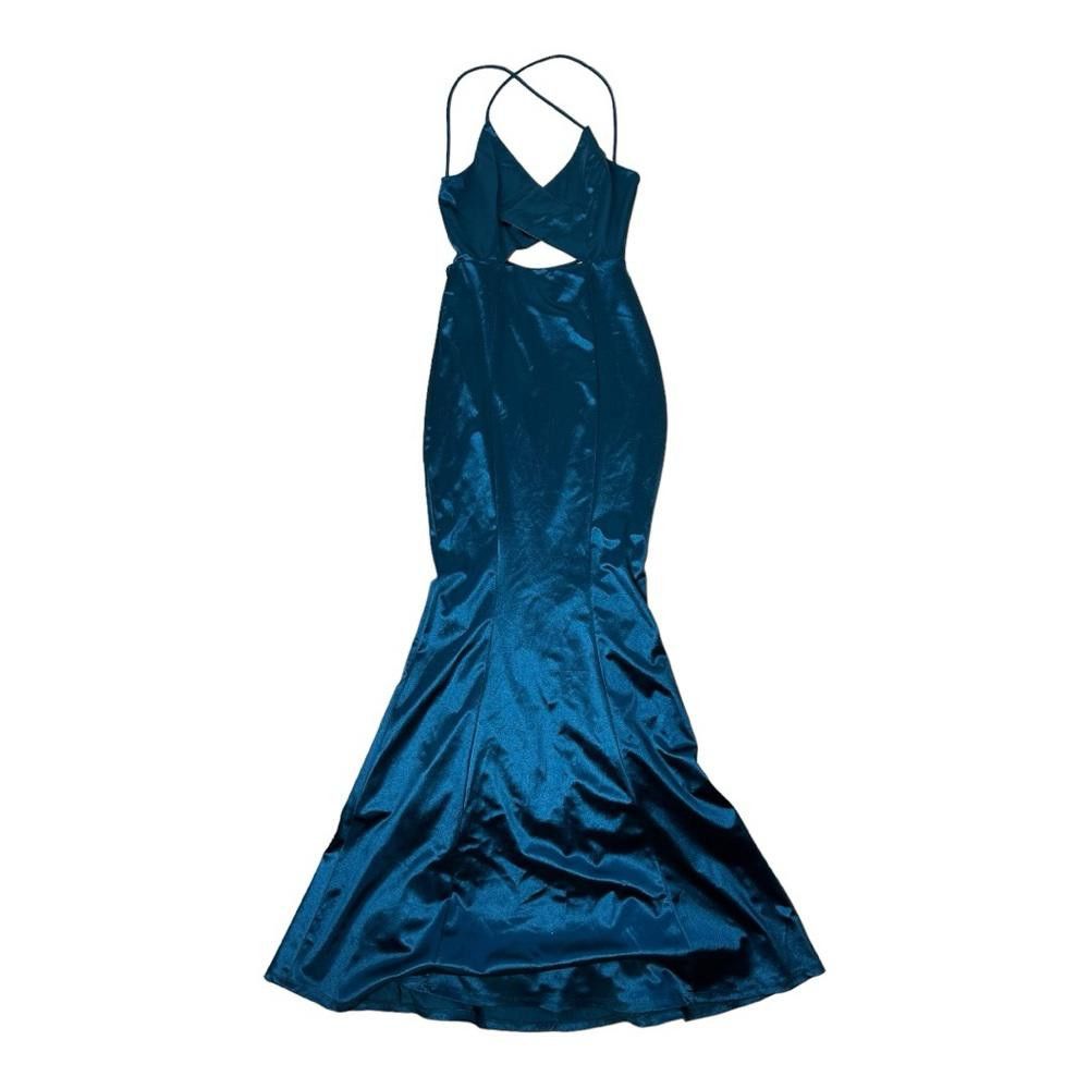 Lulus Lulus l Destined Love Teal Backless Cutout Mermaid Dress S Size S / US 4 / IT 40 - 4 Thumbnail