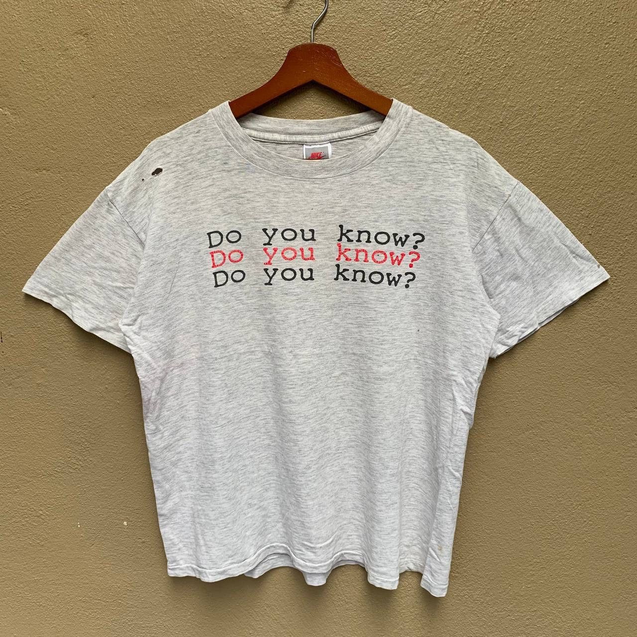 Nike Rare Distressed Vintage Nike Grey Tag Michael Jordan Tees Size US S / EU 44-46 / 1 - 2 Thumbnail