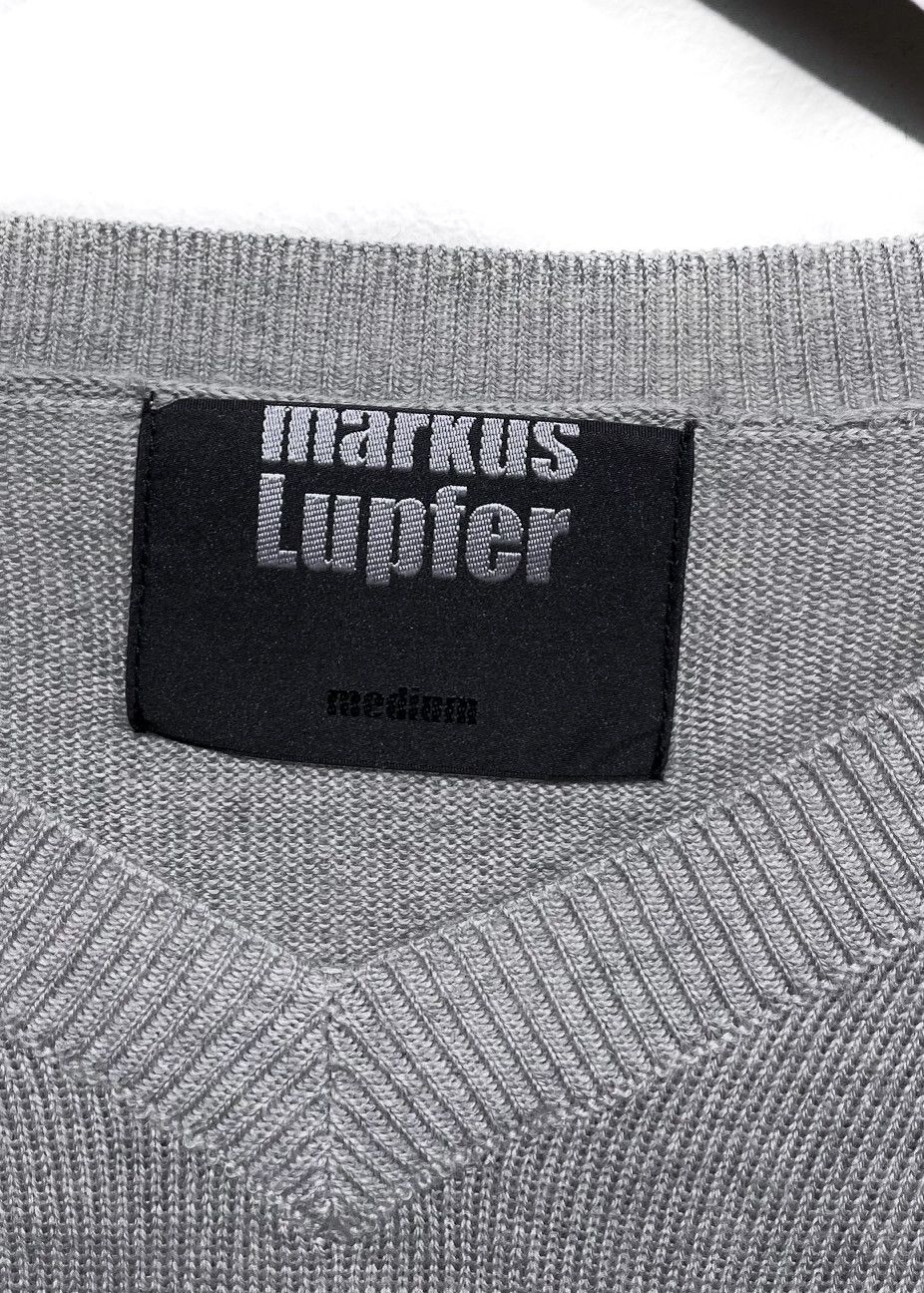 Markus Lupfer Markus Lupfer Grey Wool Sweater Neon Green Beetle Appliqué Size US M / EU 48-50 / 2 - 4 Thumbnail