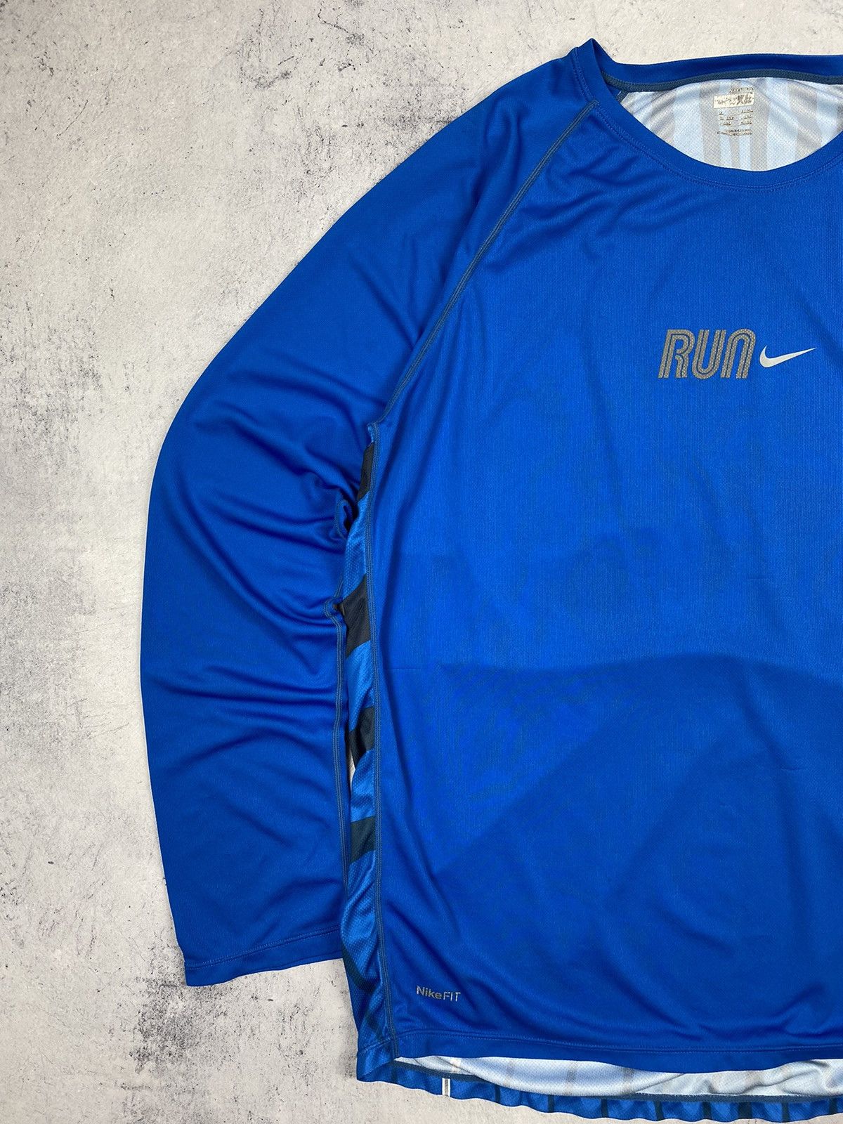 Nike × Vintage Vintage 00s Nike Run Dri Fit Drill Long Sleeve Size US XL / EU 56 / 4 - 11 Thumbnail