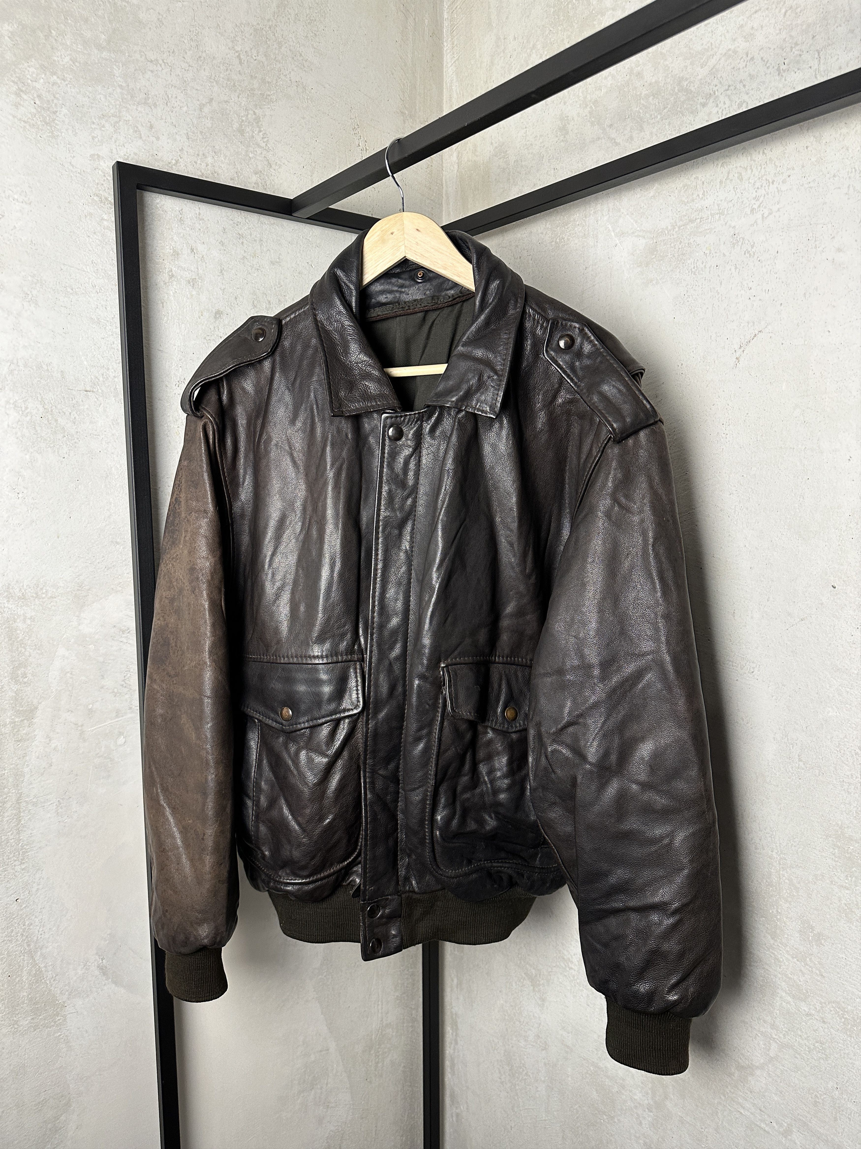 Genuine Leather Police Genuine Leather Chocolate Black Jacket Size US L / EU 52-54 / 3 - 1 Thumbnail