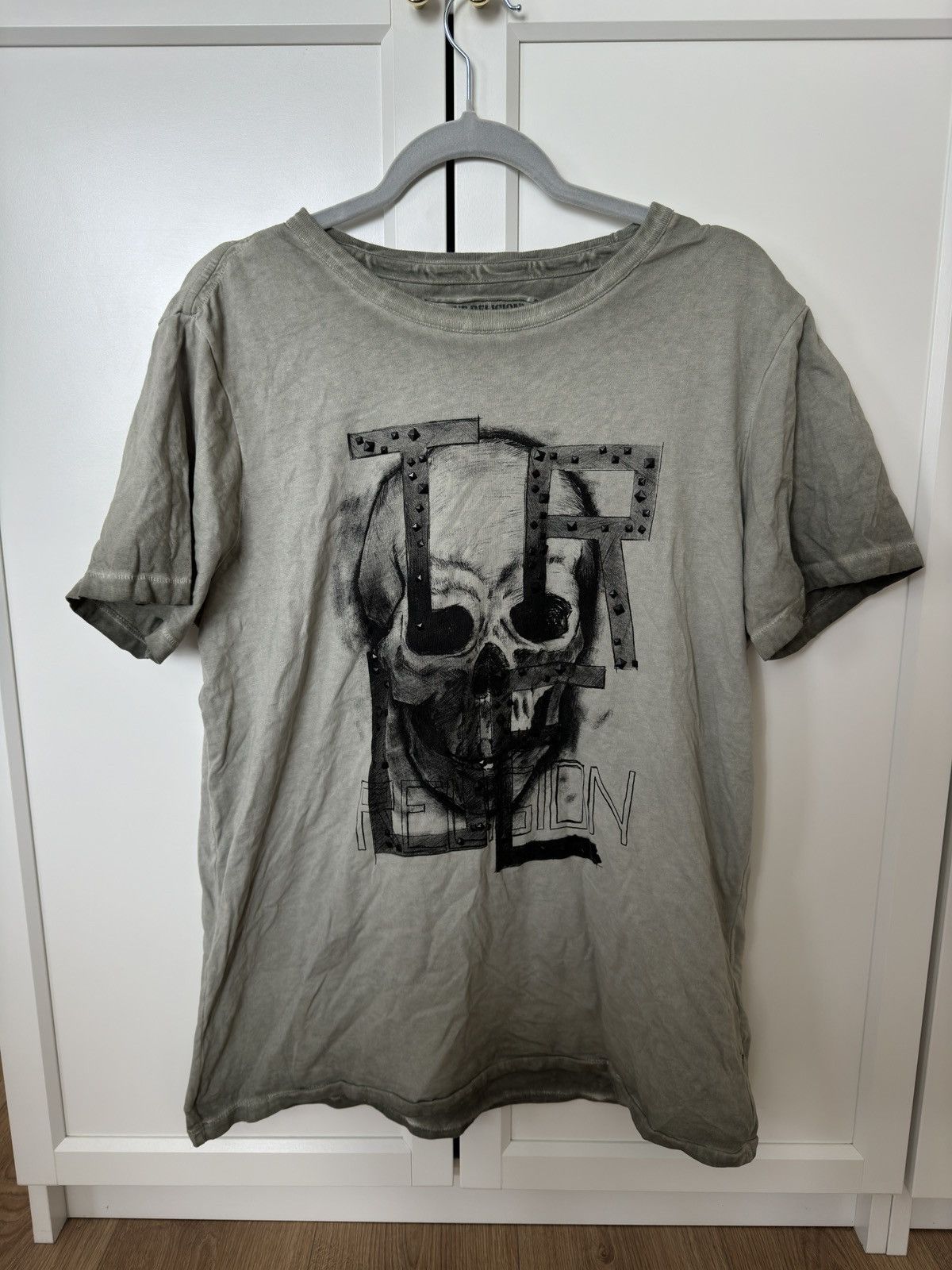 True Religion True Religion skull rhinestones vintage t shirt big logo Size US XL / EU 56 / 4 - 1 Thumbnail