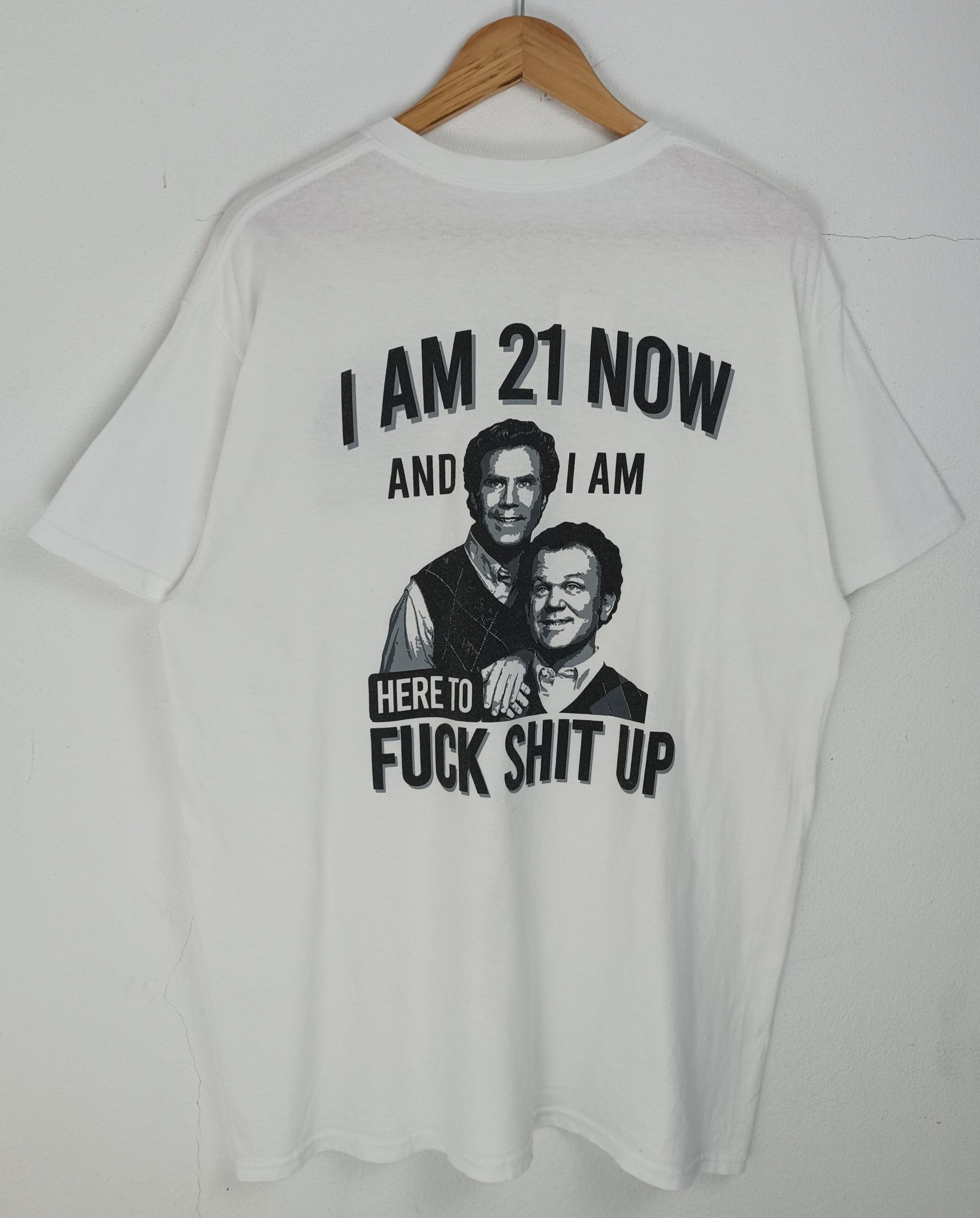 Vintage VINTAGE HERE TO FUCK SHIT UP STEP BROTHERS comedy funny TEE Size US L / EU 52-54 / 3 - 4 Thumbnail