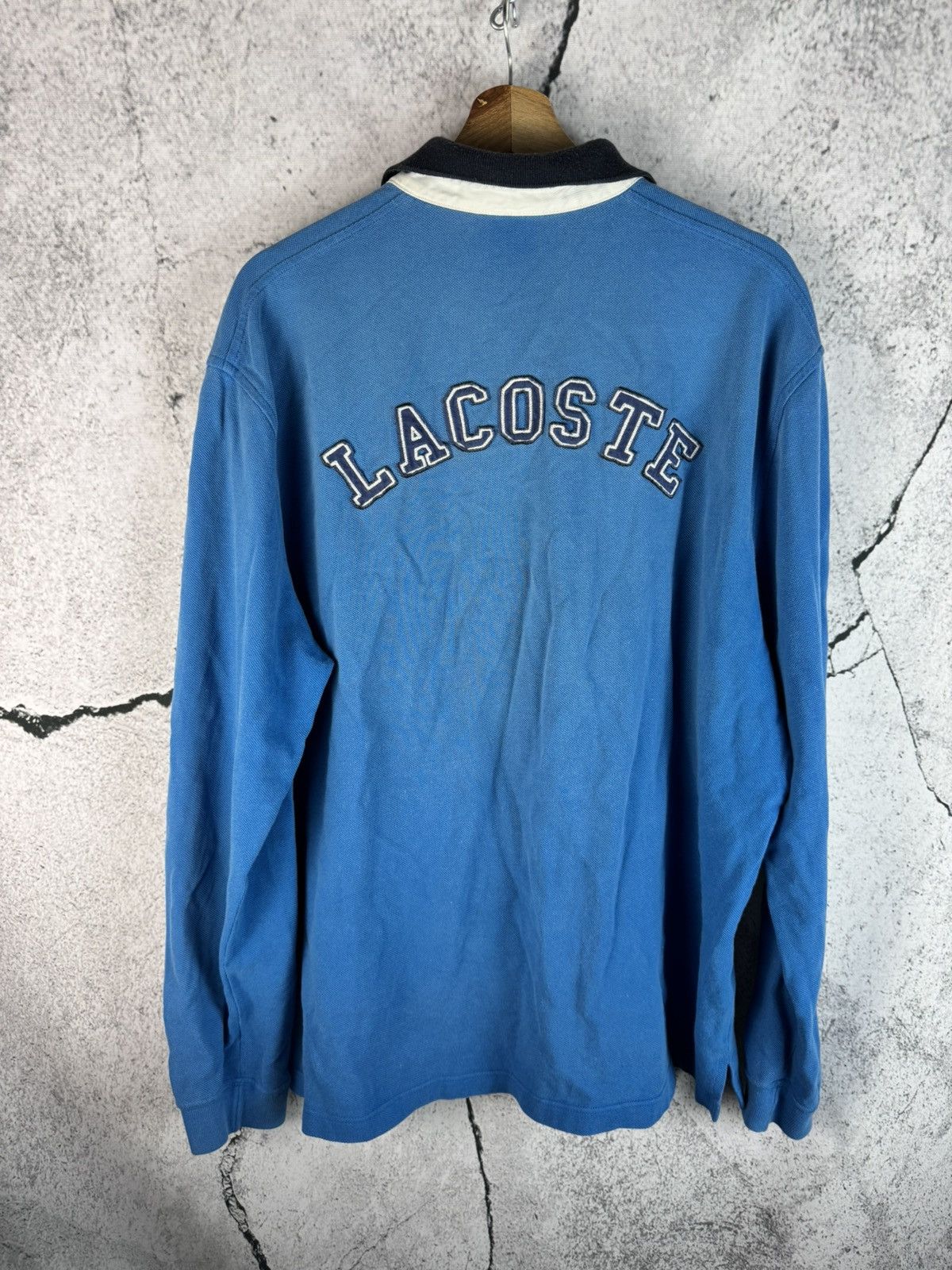 Lacoste Vintage Lacoste Long Sleeve Polo T Size US XXL / EU 58 / 5 - 2 Thumbnail