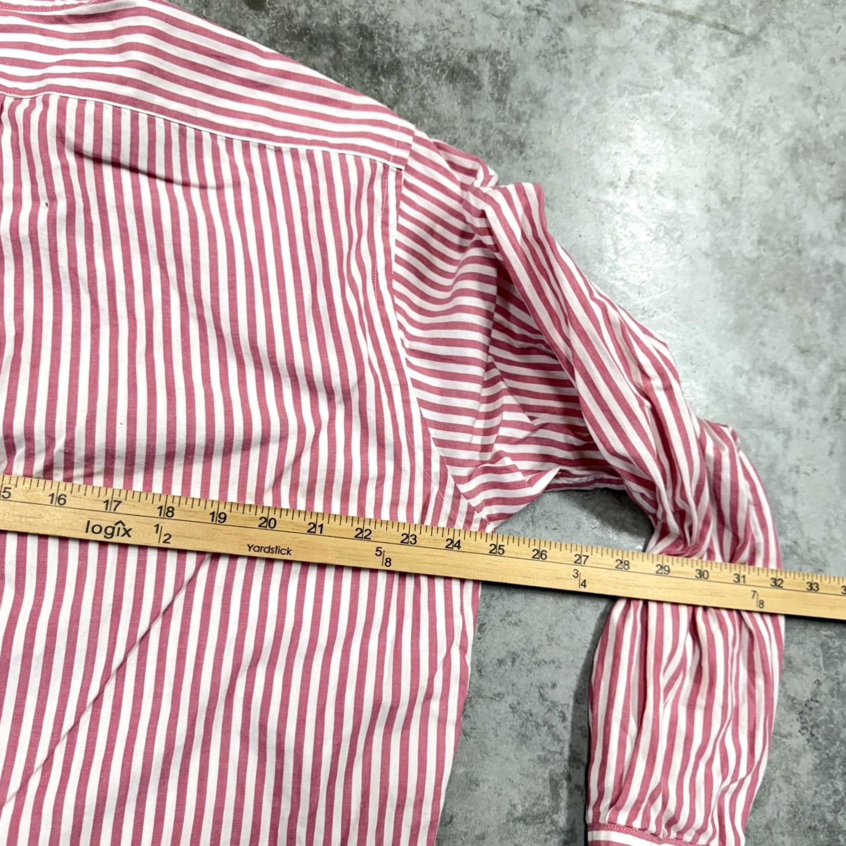 Lands' End Vintage Lands' End Shirt Mens Large Red Stripe Button Down Long Sleeve 90s Size US L / EU 52-54 / 3 - 5 Thumbnail