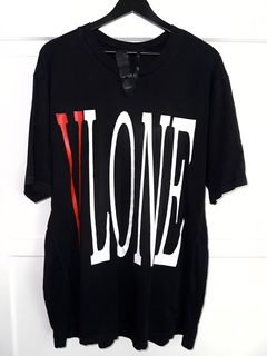 公認 VLONE STAPLE S/T ORANGExRHINESTONE XL - トップス