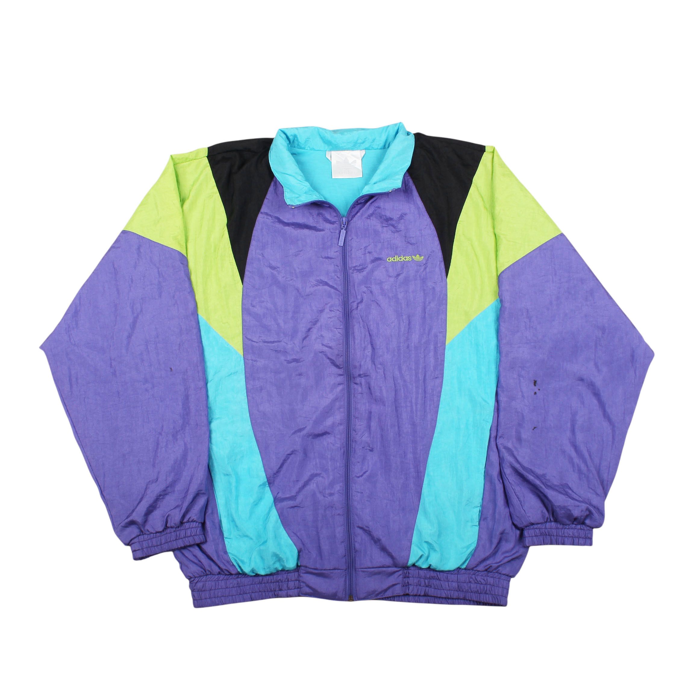 Adidas Vintage Adidas Windbreaker 90s Track Jacket Zip Up Size US L / EU 52-54 / 3 - 1 Thumbnail