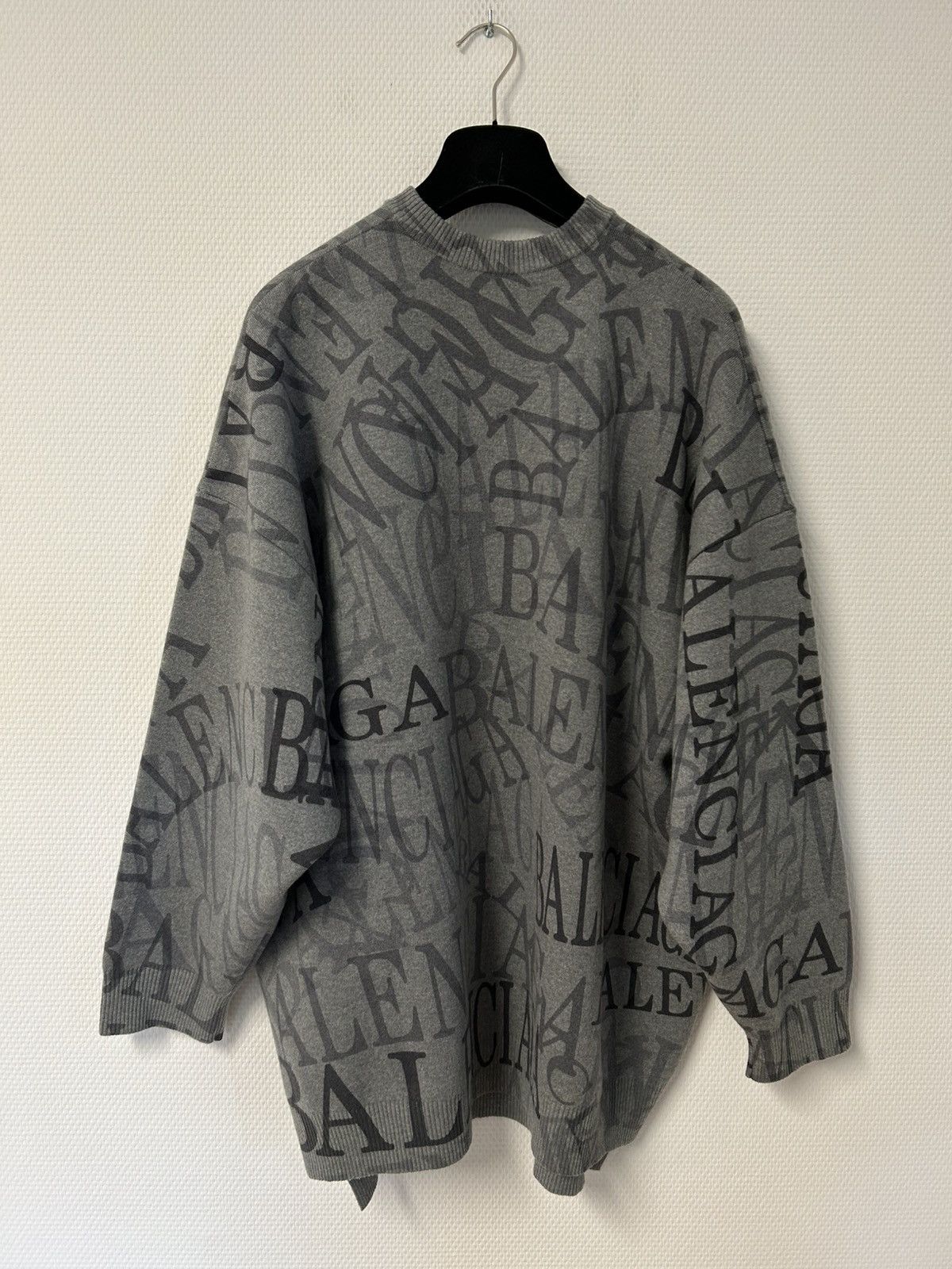 Balenciaga 2019 All-Over Logo Knit Size US S / EU 44-46 / 1 - 2 Thumbnail