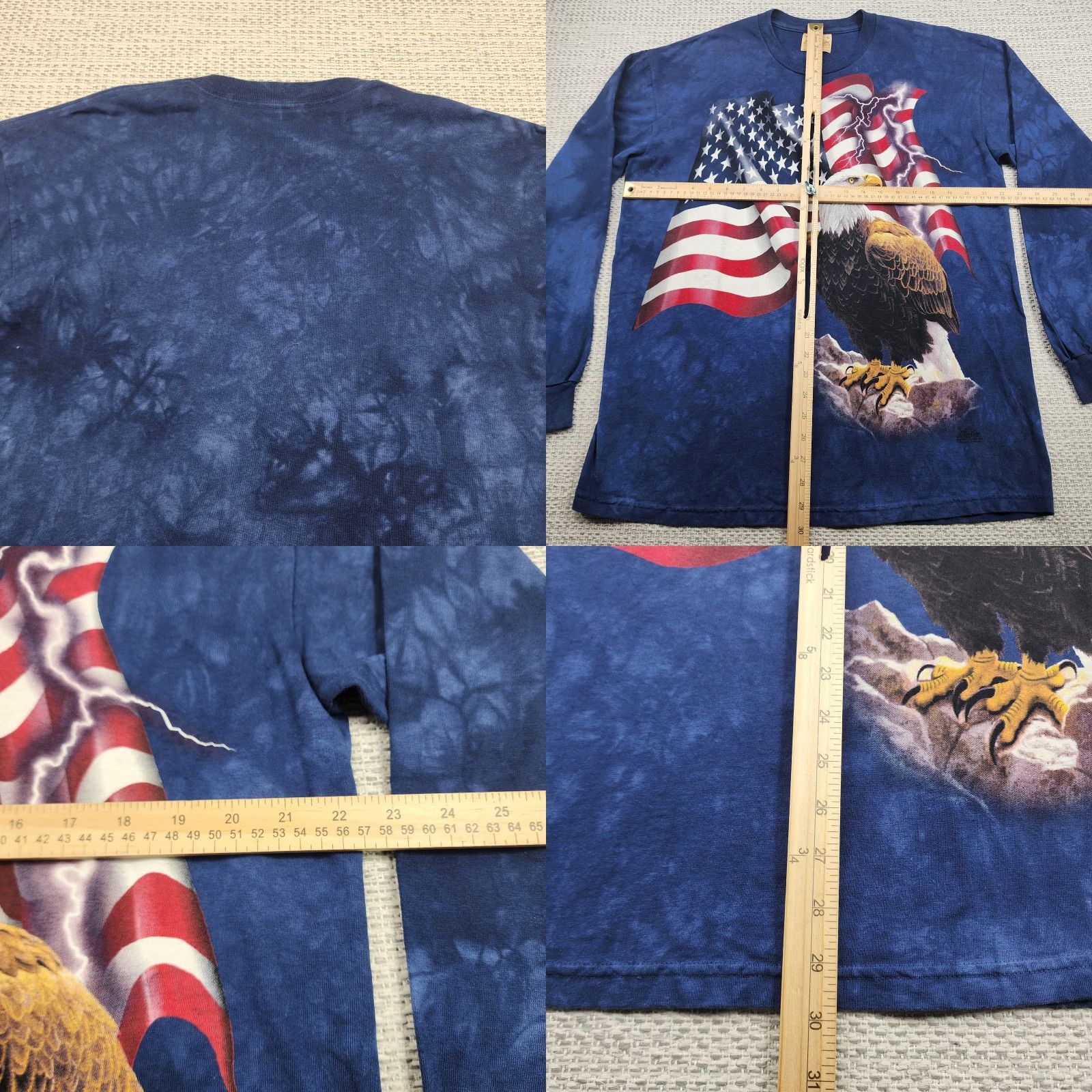 The Mountain VINTAGE? No — The Mountain Shirt Mens Large Blue Tie Dye Bald Eagle American Flag USA Graphic Shirt Mens L Blue Tie Dye Eagle Flag Graphic USA Size US L / EU 52-54 / 3 - 8 Thumbnail