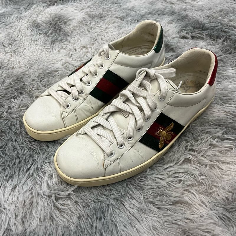 Gucci Gucci Ace Leather Fashion Sneakers for Men 0079 Size US 9.5 / EU 42-43 - 1 Thumbnail