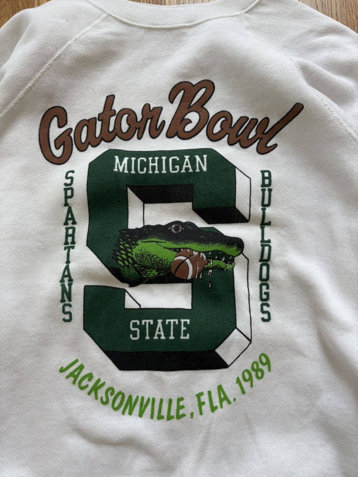Hanes Michigan State Spartans MSU Gator Bowl VTG 80s Sweatshirt L Size US L / EU 52-54 / 3 - 3 Thumbnail