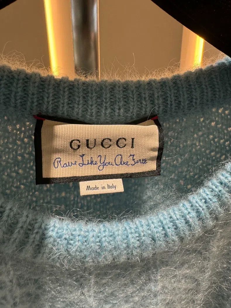Gucci Gucci Chicken Broken Shell Blue Silhouette Sweater Size XS / US 0-2 / IT 36-38 - 3 Thumbnail