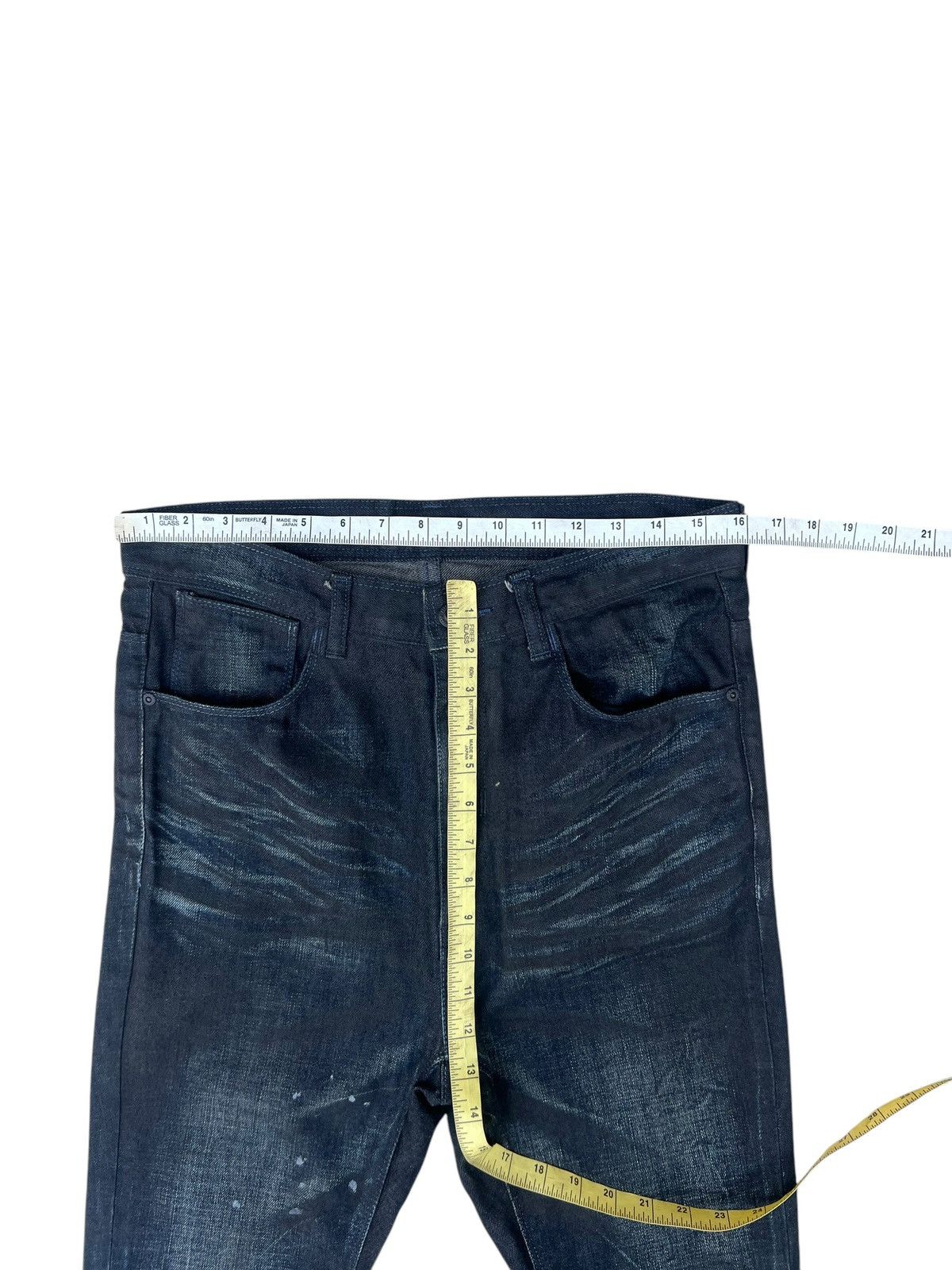Black Barrett Vintage Neil Barret Black Barret Coated Waxed Slim Jeans Size US 31 - 2 Thumbnail