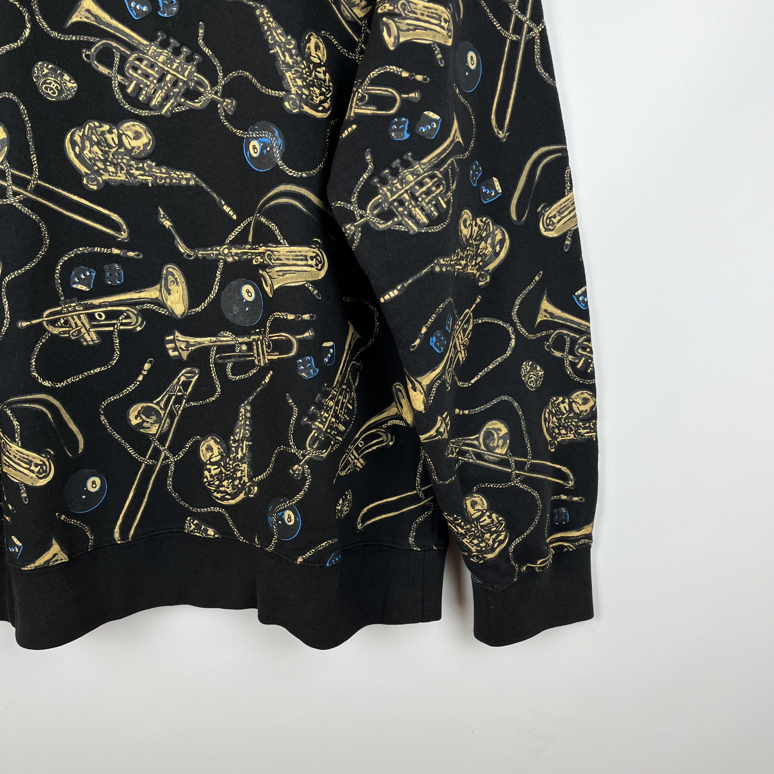 Stussy Vintage Stussy All Over Print Jazz Sweatshirt 90’s Size US XL / EU 56 / 4 - 19 Thumbnail