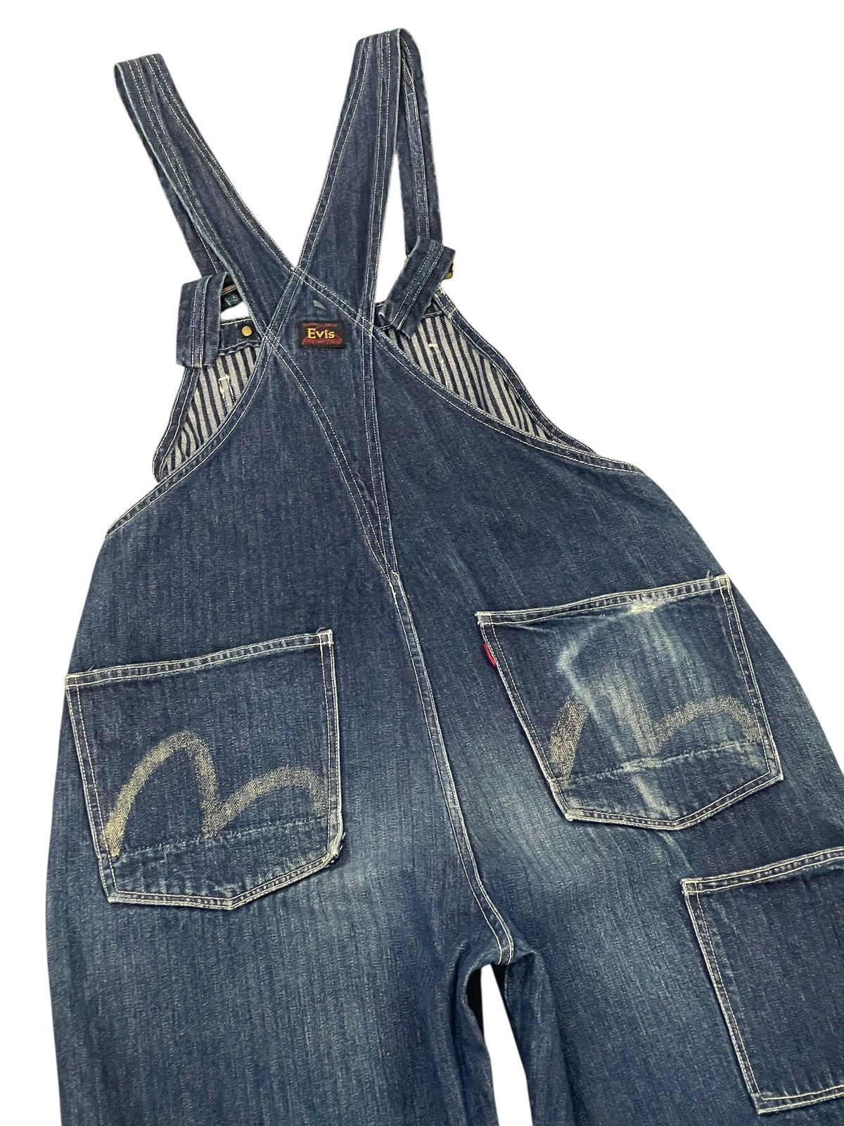 Evisu Rare Vtg 90s Evisu Overalls Denim Workwear 2🟦5 Size US 35 - 13 Thumbnail