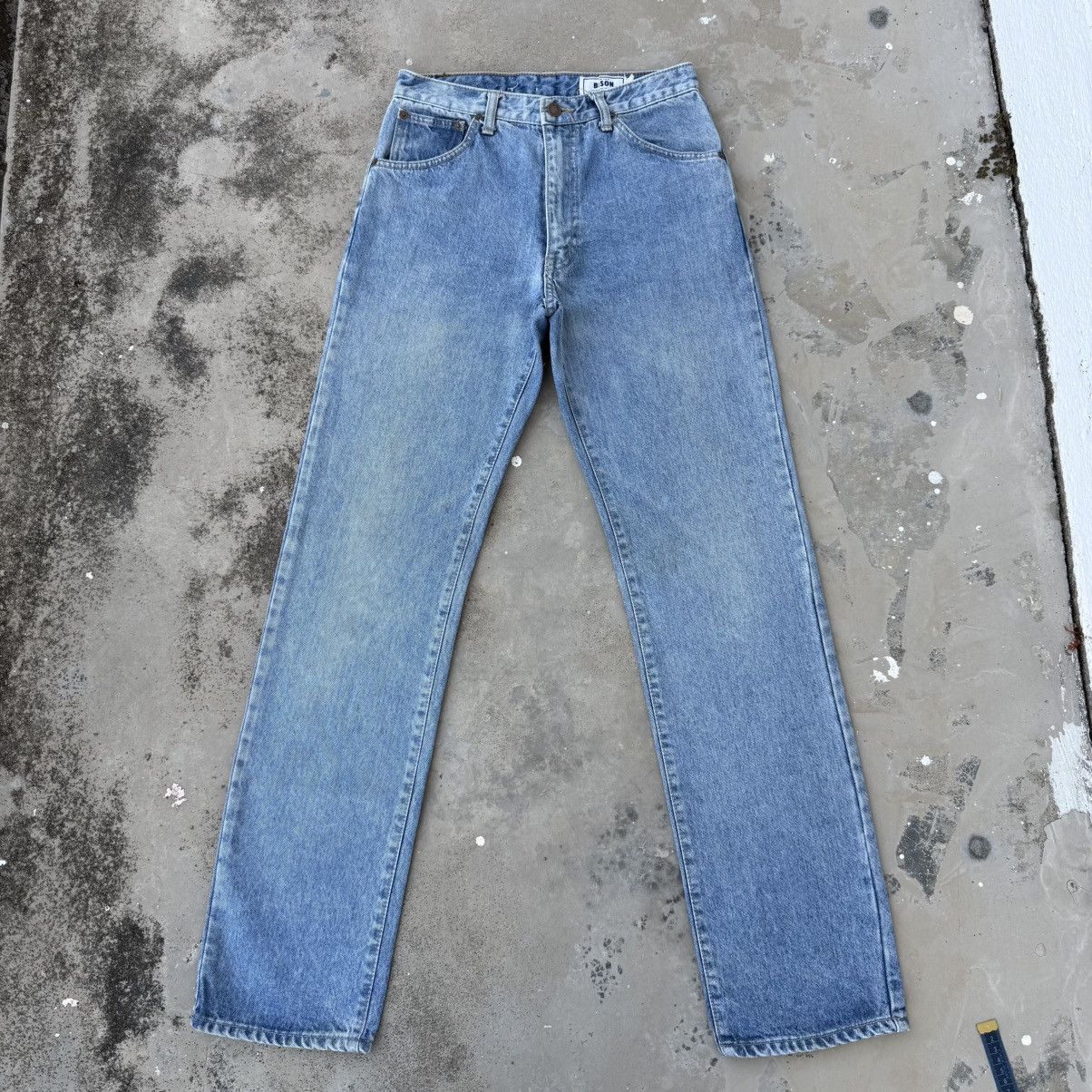 Japanese Brand Vintage Bison Faded Denim Jean Pants W28 Size US 28 / EU 44 - 1 Thumbnail