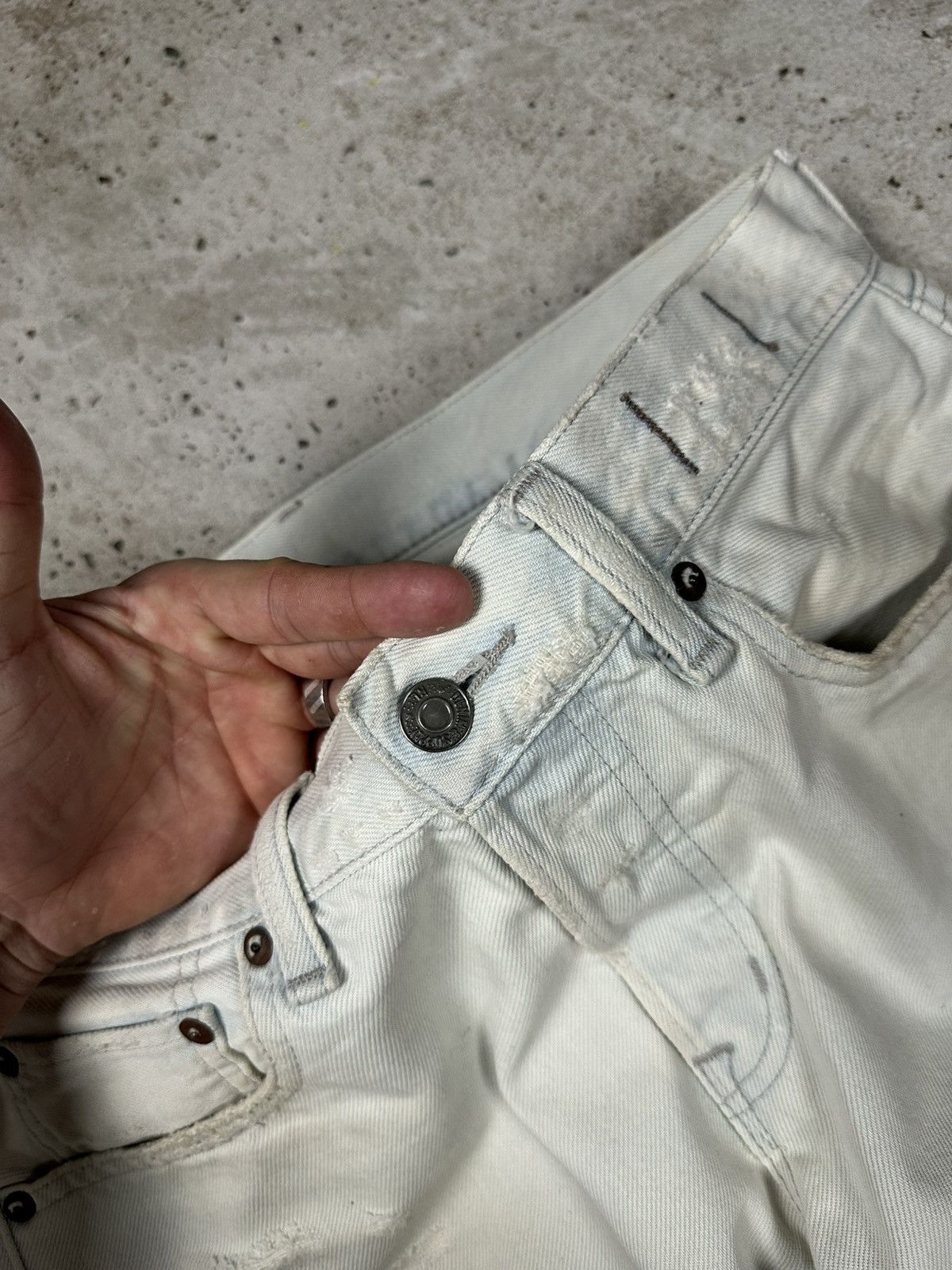 Polo Ralph Lauren × Vintage Vintage Y2K Ralph Lauren Distressed Bleached Denim Pants Size US 31 - 9 Thumbnail