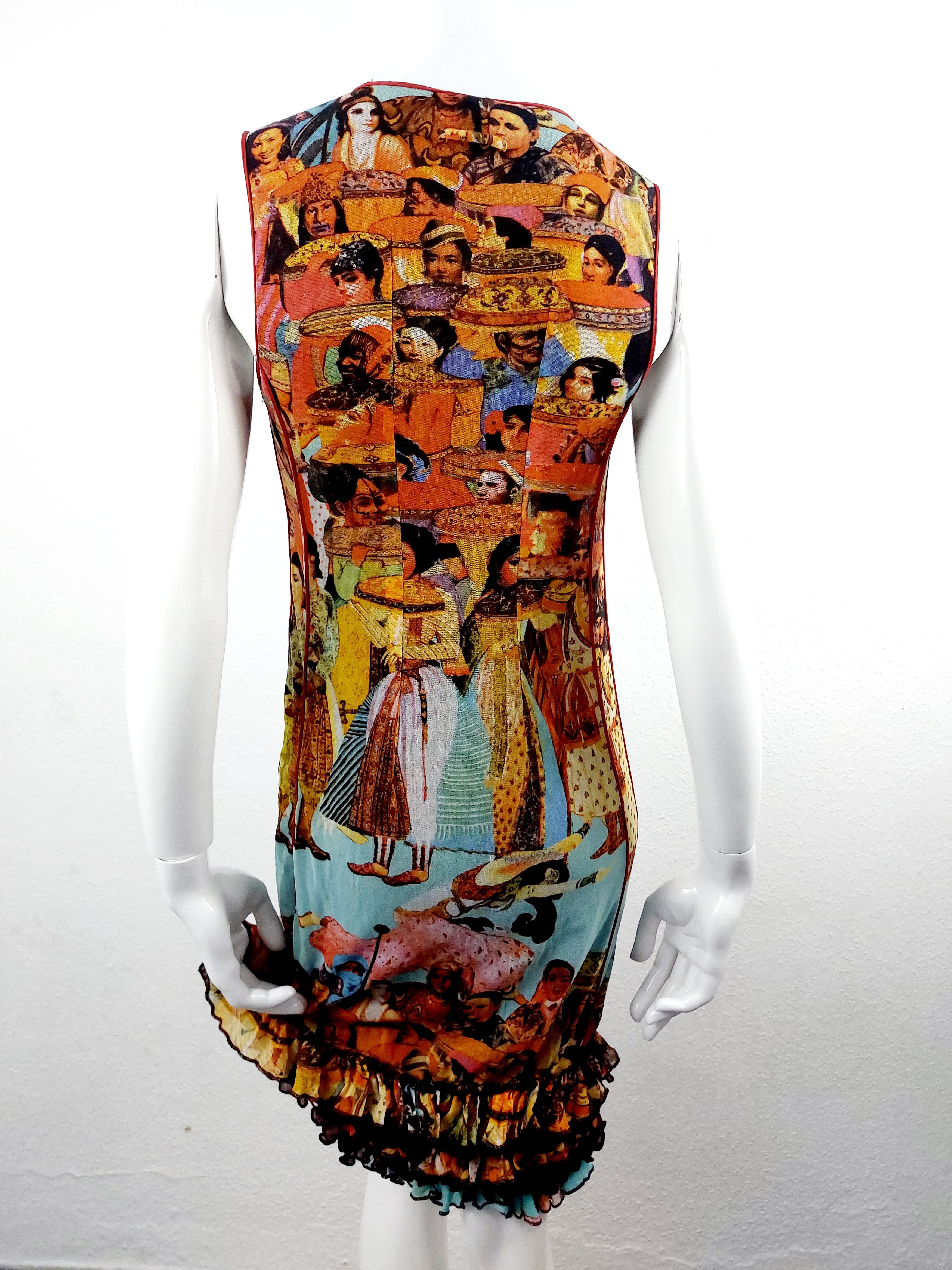Jean Paul Gaultier Jean Paul Gaultier Asian Indian Faces People Ruffled Dress Size M / US 6-8 / IT 42-44 - 14 Thumbnail