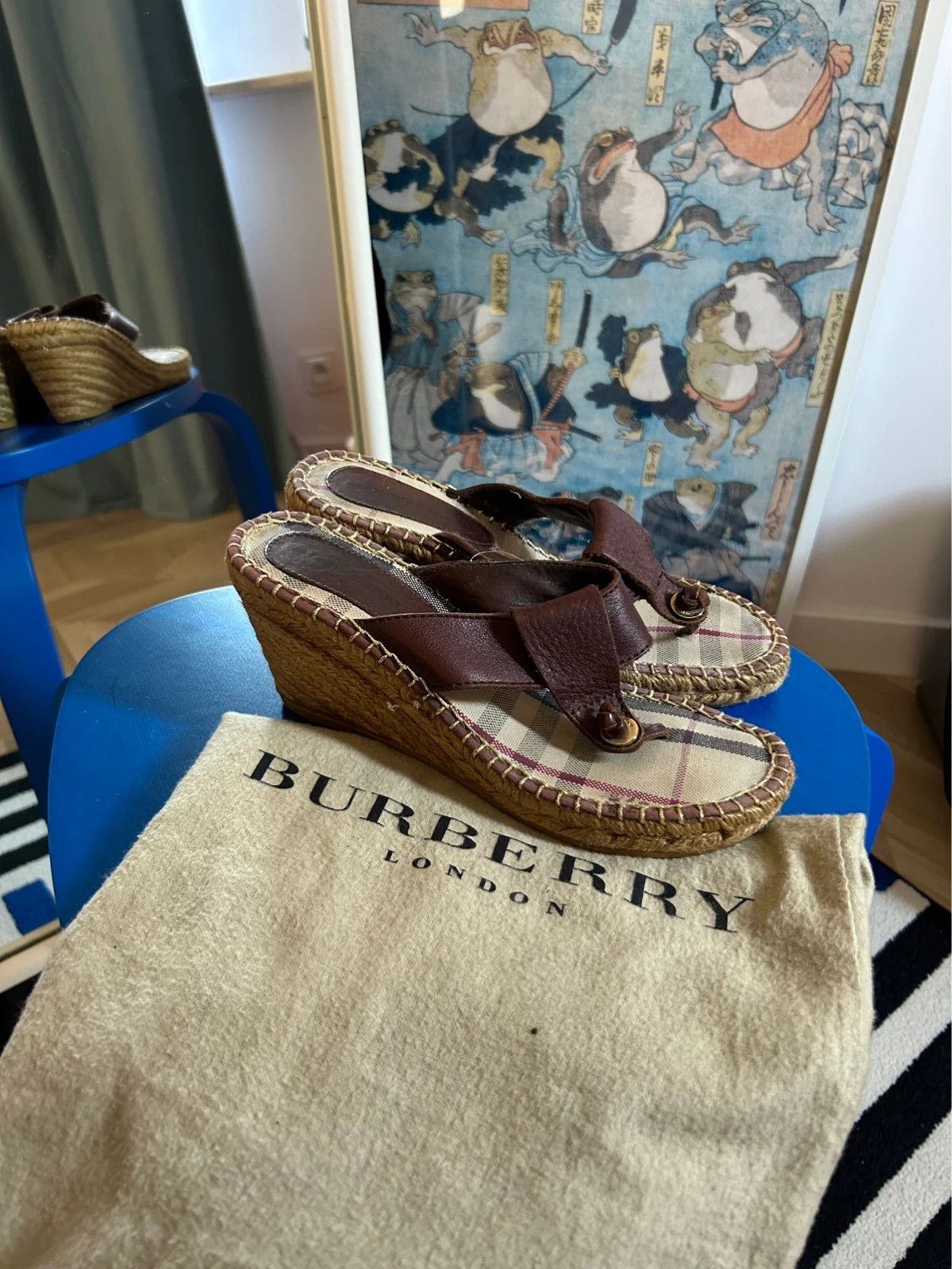 Burberry Burberry Wedge Sandals Size US 7 / IT 37 - 1 Thumbnail