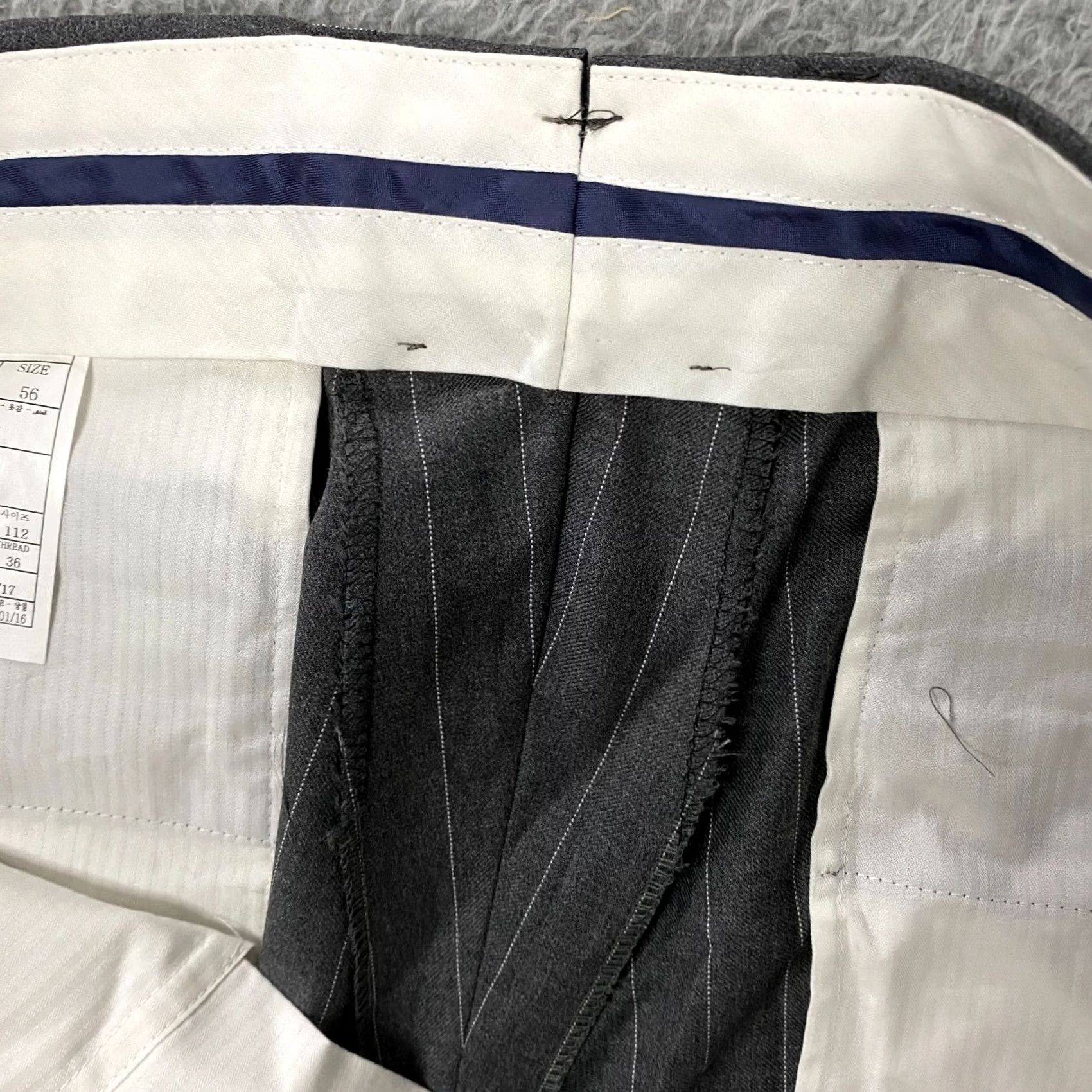 Suitsupply Suitsupply Pants Mens 48 Gray Lazio Suit 48L Brescia 36x31 Stripe Vitale Barberis Canonico Size 36R - 4 Thumbnail