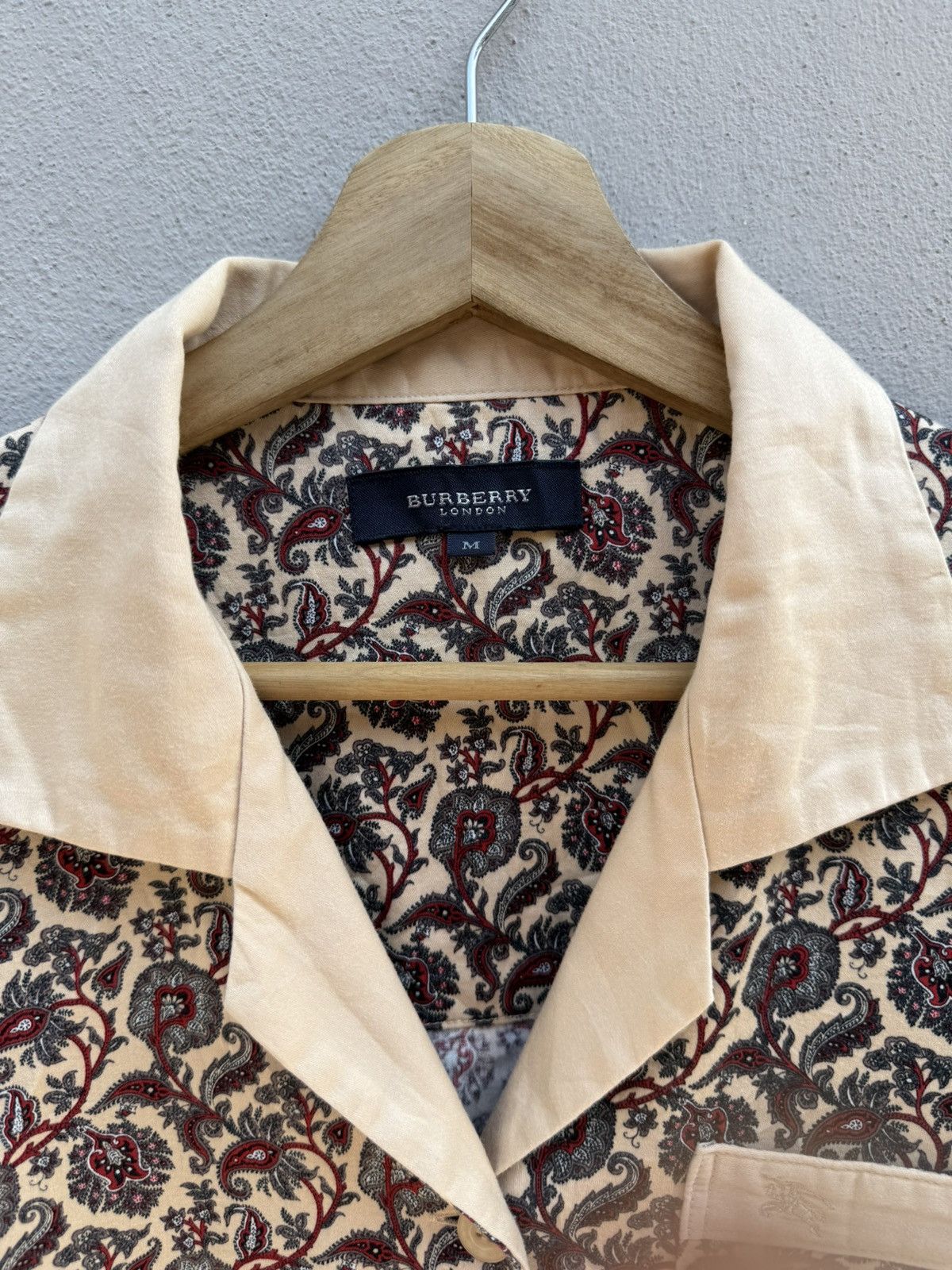 Burberry BURBERRY London AOP Paisley Design Open Collar Shirt Size S / US 4 / IT 40 - 4 Thumbnail