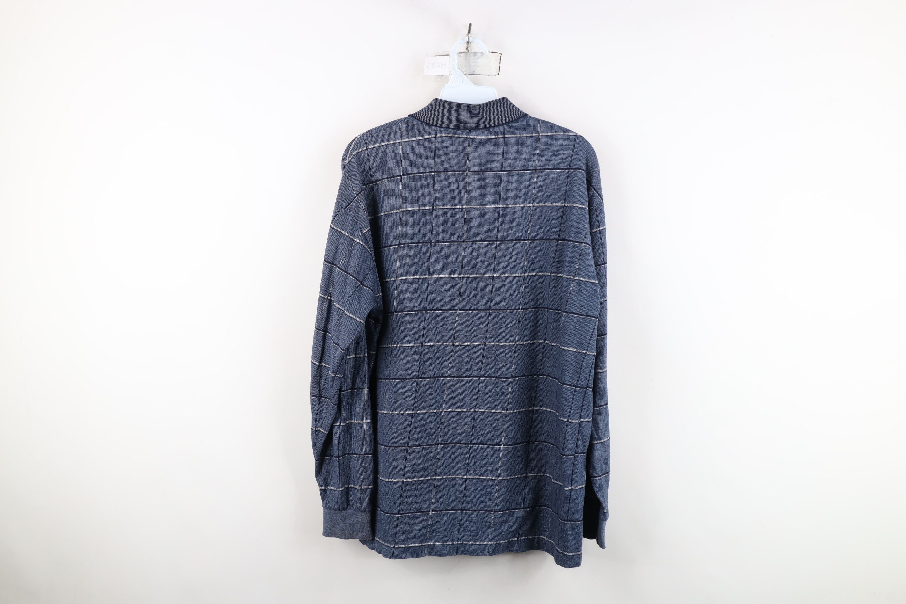 Vintage Vintage 90s Streetwear Knit Collared Long Sleeve Polo Plaid Size US M / EU 48-50 / 2 - 9 Thumbnail