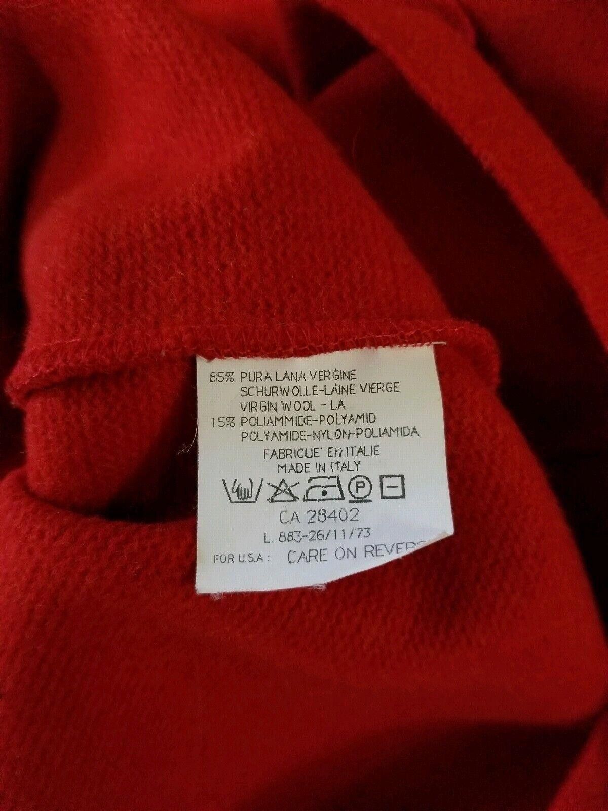 Designer Gispa Virgin Wool Coat Sweater Extra Large Made In Italy Size L / US 10 / IT 46 - 9 Thumbnail