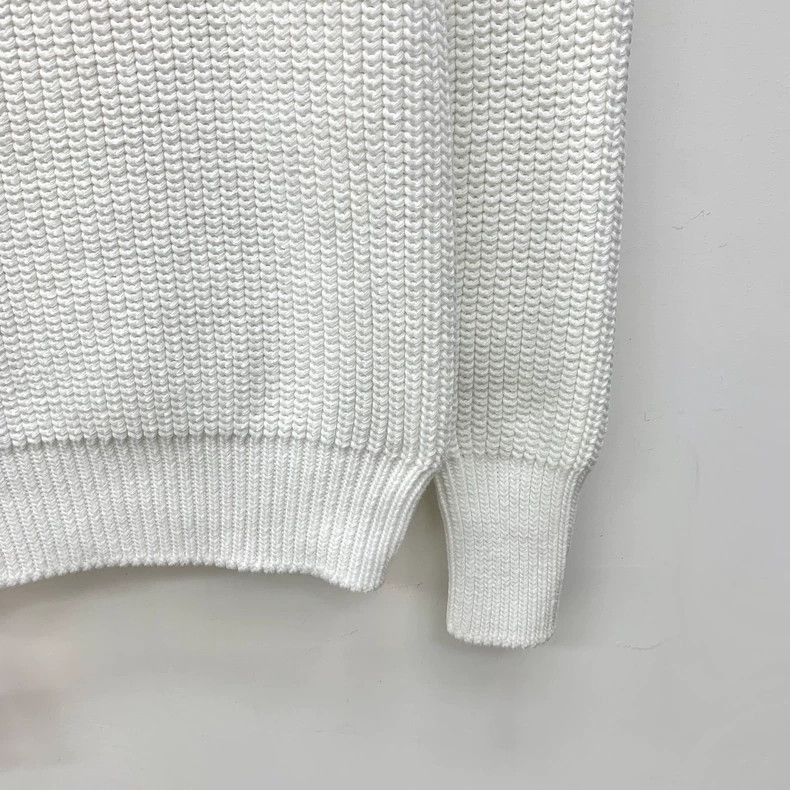 Prada Prada White Letter Knit Sweater Long Sleeve -2505 Size US M / EU 48-50 / 2 - 4 Thumbnail