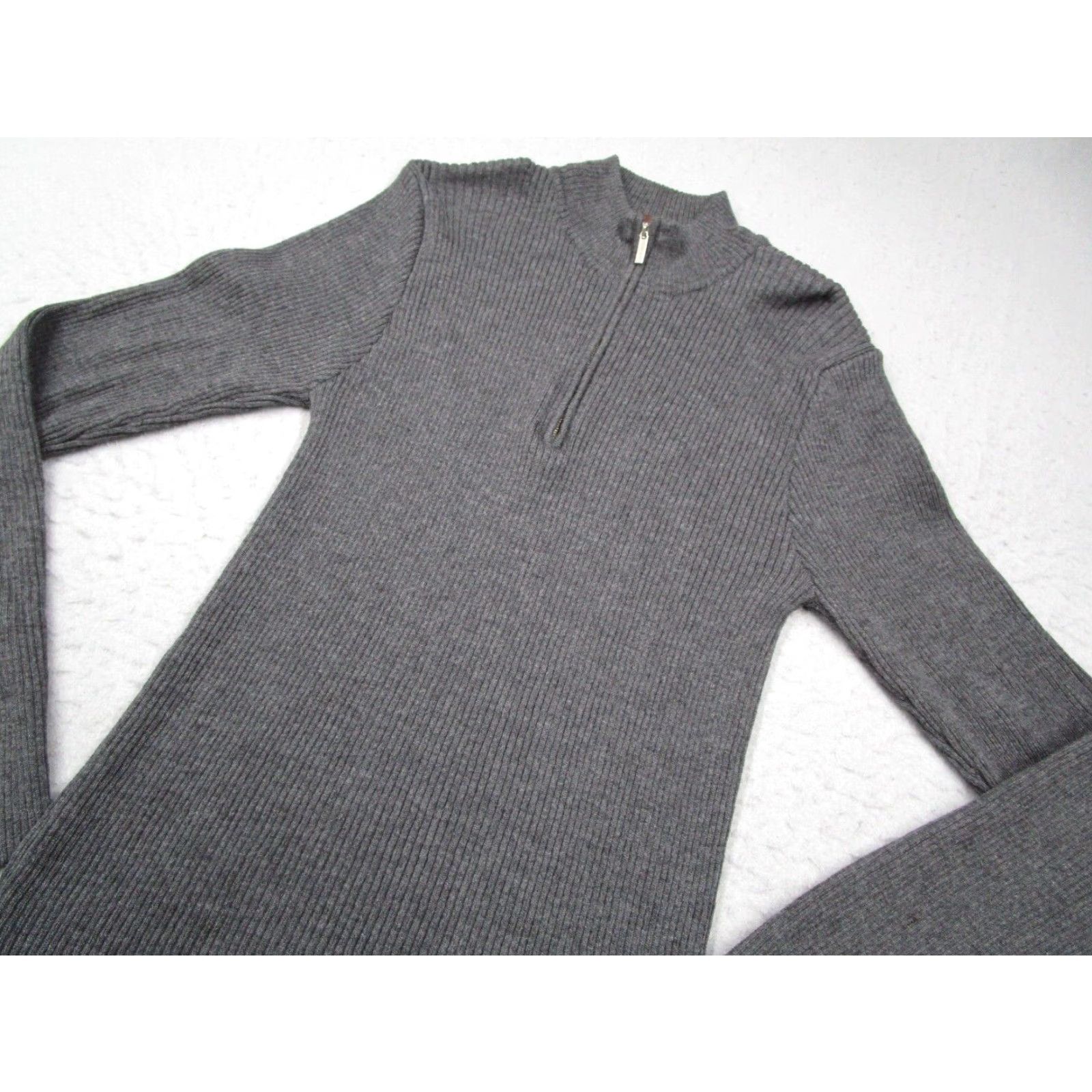 Johnston & Murphy VINTAGE Johnston & Murphy Merino Wool 1/4 Zip Pullover Sweater Mens Medium Gray Size US M / EU 48-50 / 2 - 2 Thumbnail