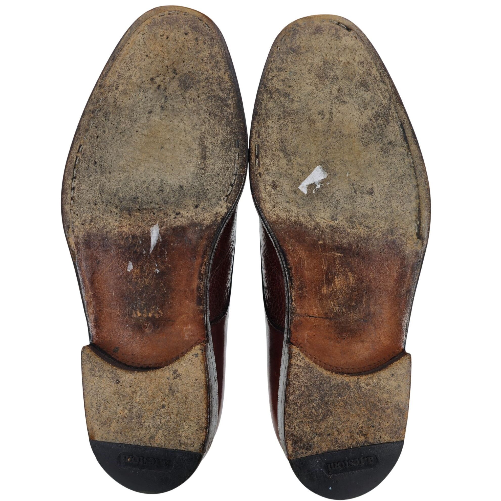 Testoni A. Testoni Italian Cognac Brown Leather Dress Shoes Cap-toe Size US 8 / EU 41 - 4 Thumbnail