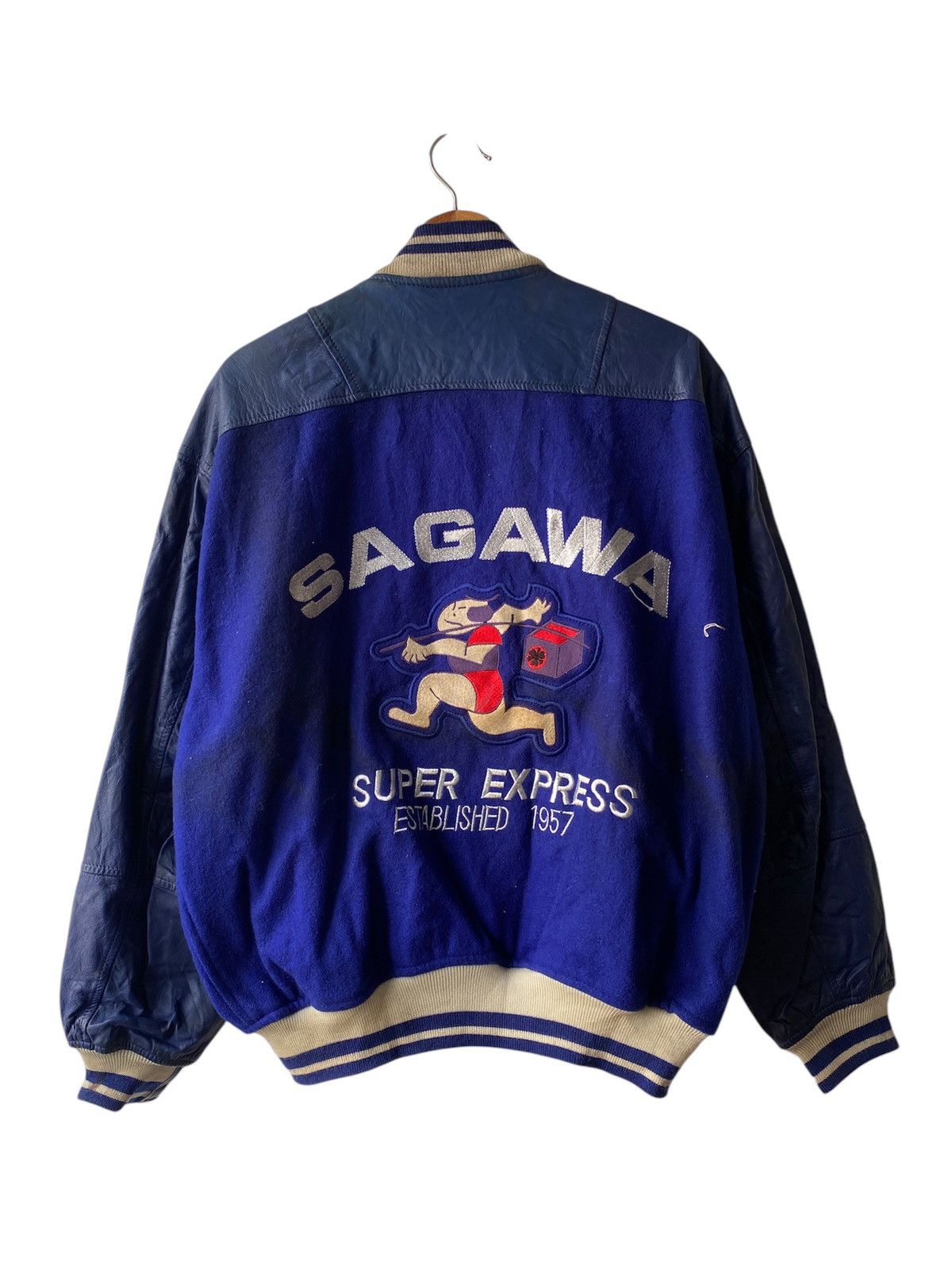 Japanese Brand Vintage 90’s Sagawa Super Express Varsity Jacket Size US L / EU 52-54 / 3 - 1 Thumbnail