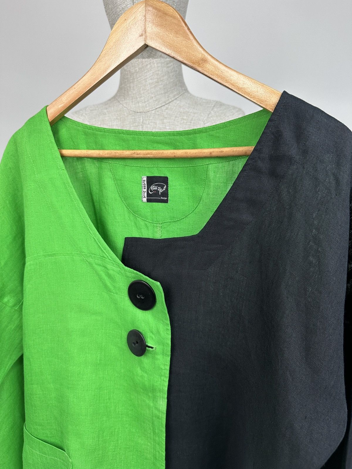 Other OLARS ULLA Linen Colorblock Lagenlook Boho Overszied Jacket Size ONE SIZE - 8 Thumbnail