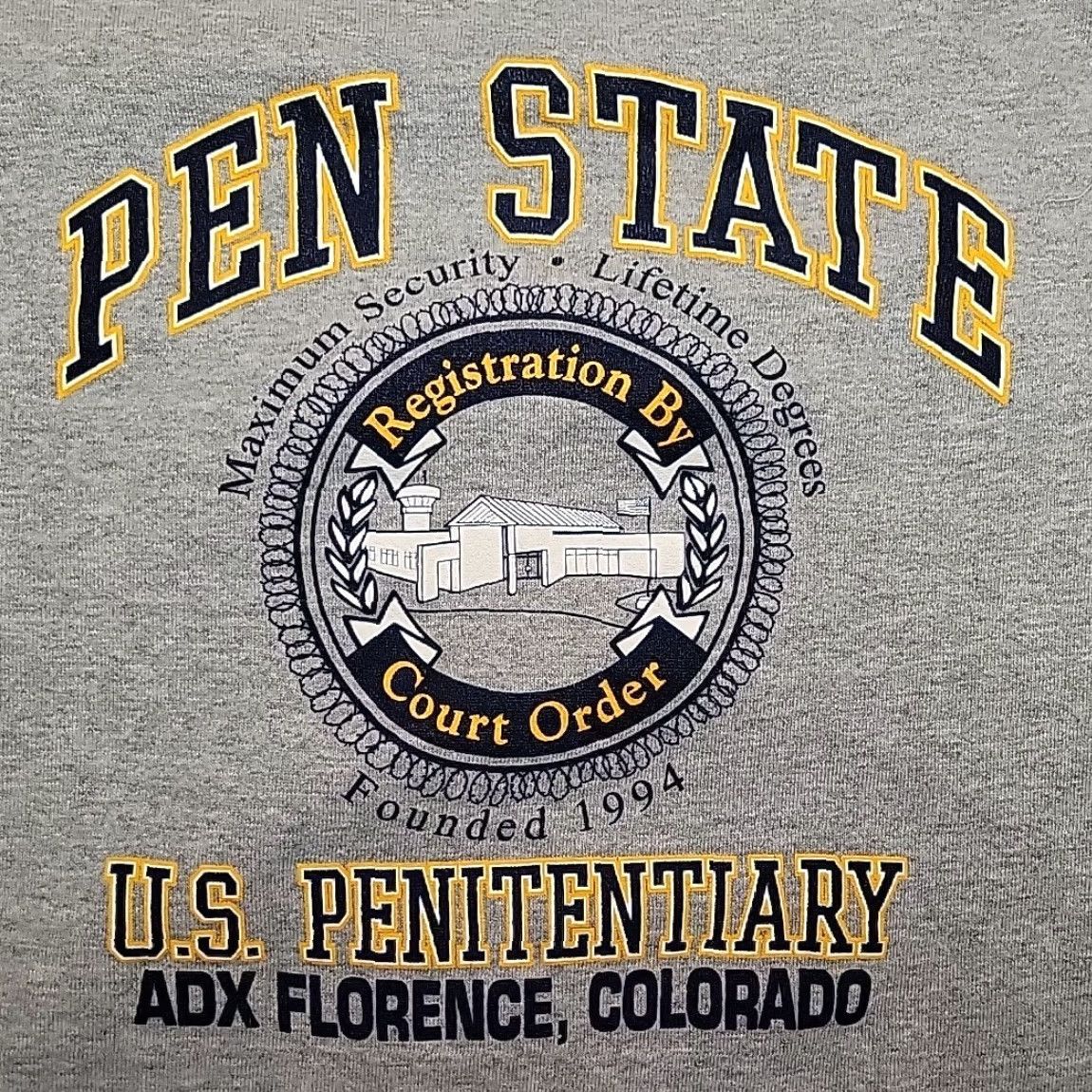 Fruit Of The Loom VTG Pen State Sweatshirt Mens XL Gray US Penitentiary Pullover Crewneck Retro LS Size US XL / EU 56 / 4 - 3 Thumbnail