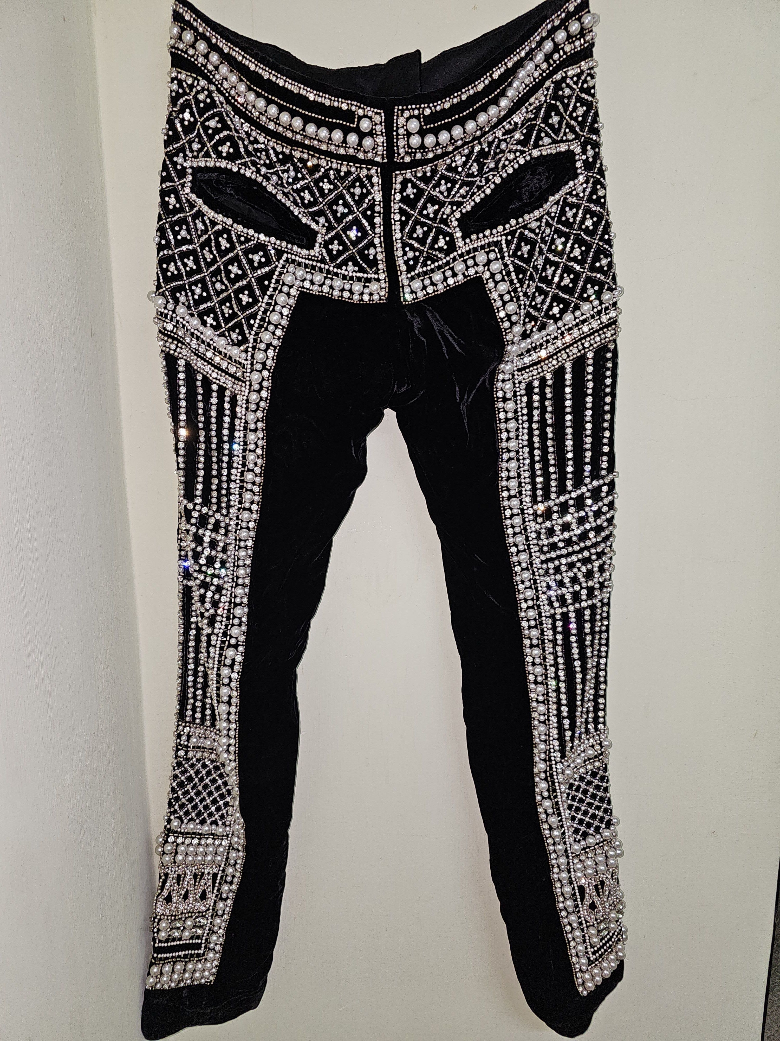 Balmain Balmain super rare 12FW baroque pearl embellished pants Size 30" / US 8 / IT 44 - 2 Thumbnail