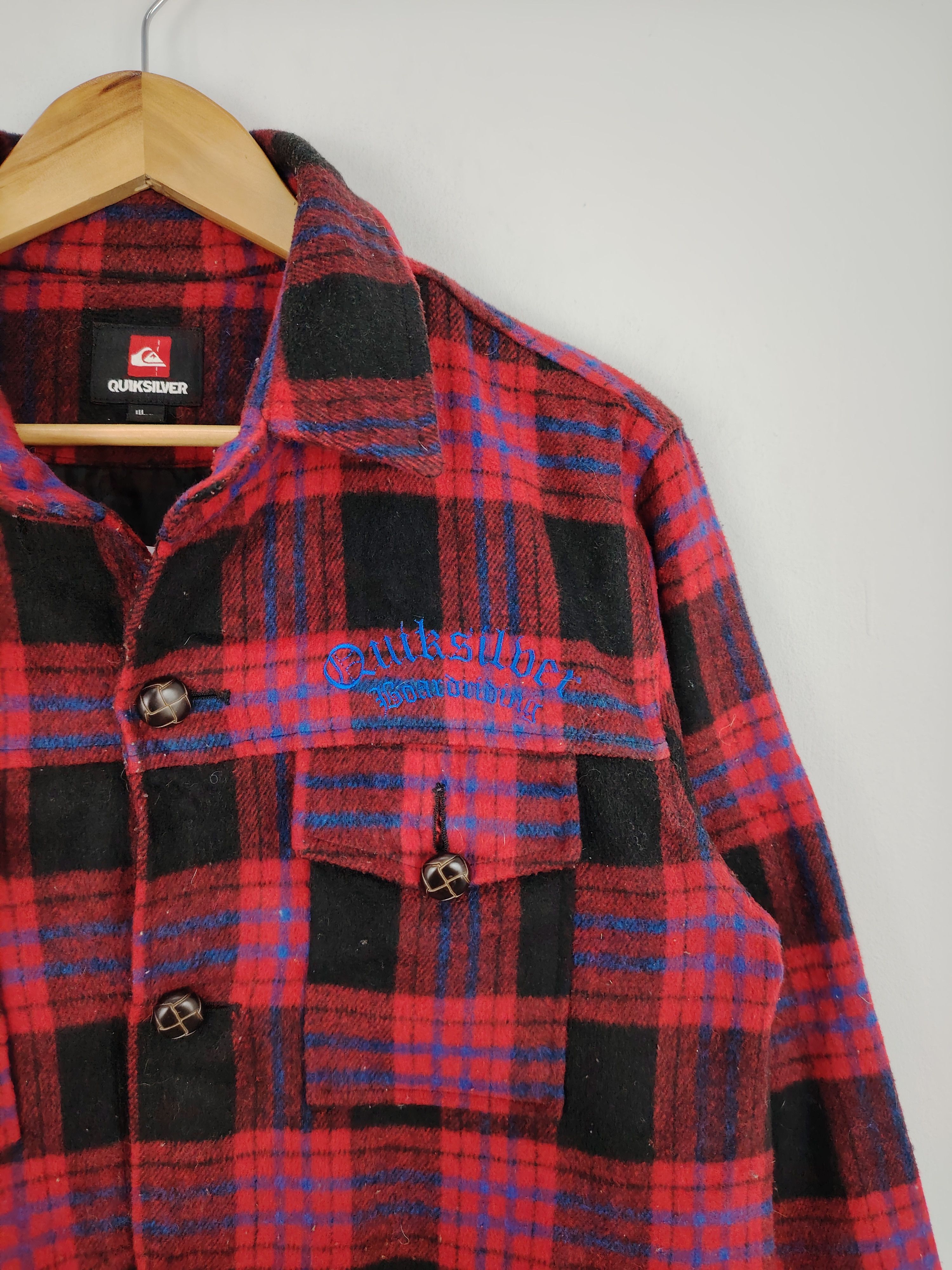 Quiksilver Vintage Quiksilver Shadowplaid Flannel Jacket MJ0043 Size US L / EU 52-54 / 3 - 9 Thumbnail