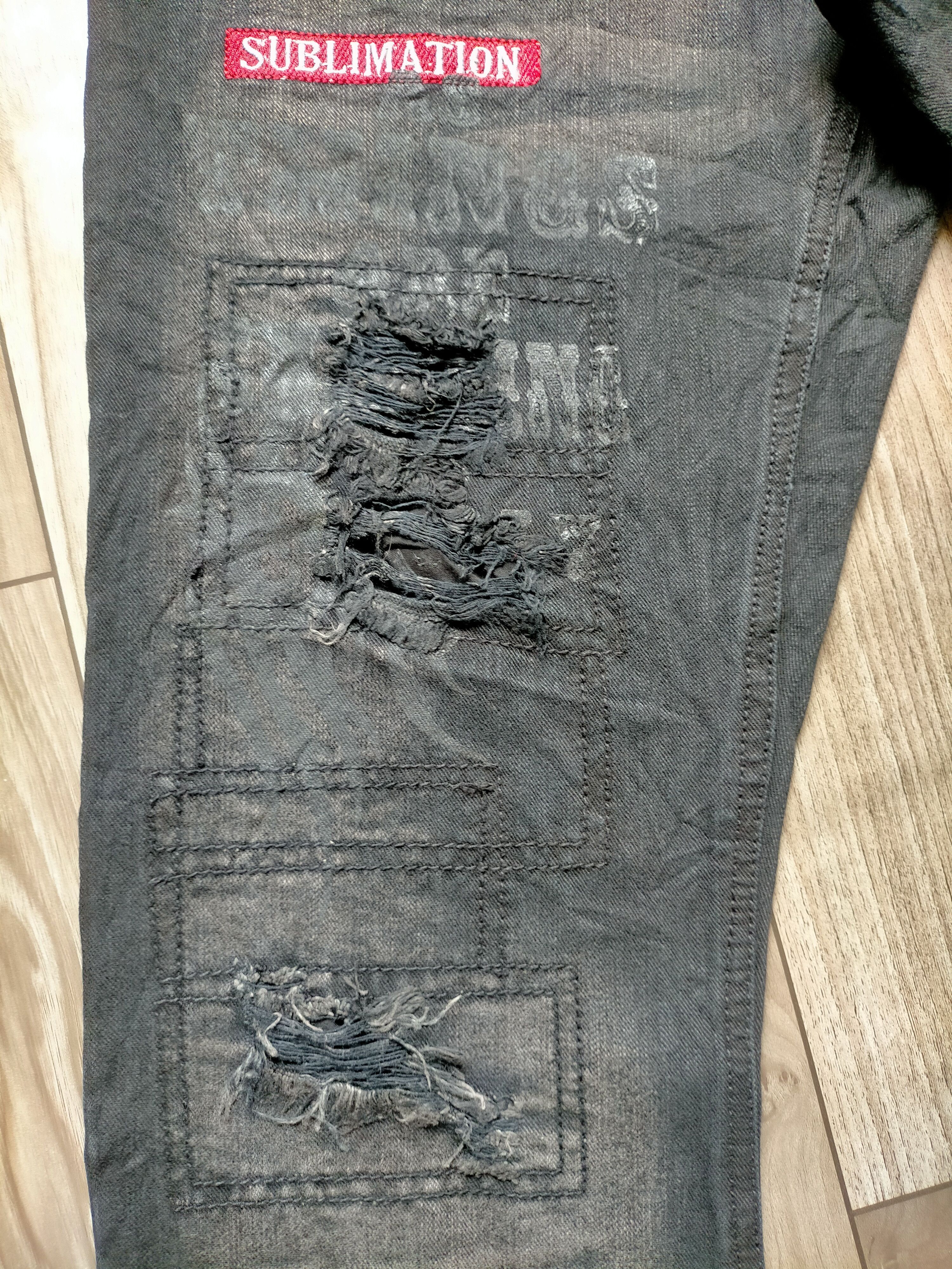 If Six Was Nine Flare Jeans In the Attic Patchwork Stude Punk Boot cut Size US 30 / EU 46 - 7 Thumbnail