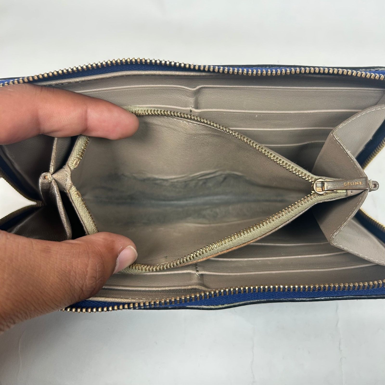 Celine Celine Blue Leather Continental Wallet Size ONE SIZE - 4 Thumbnail