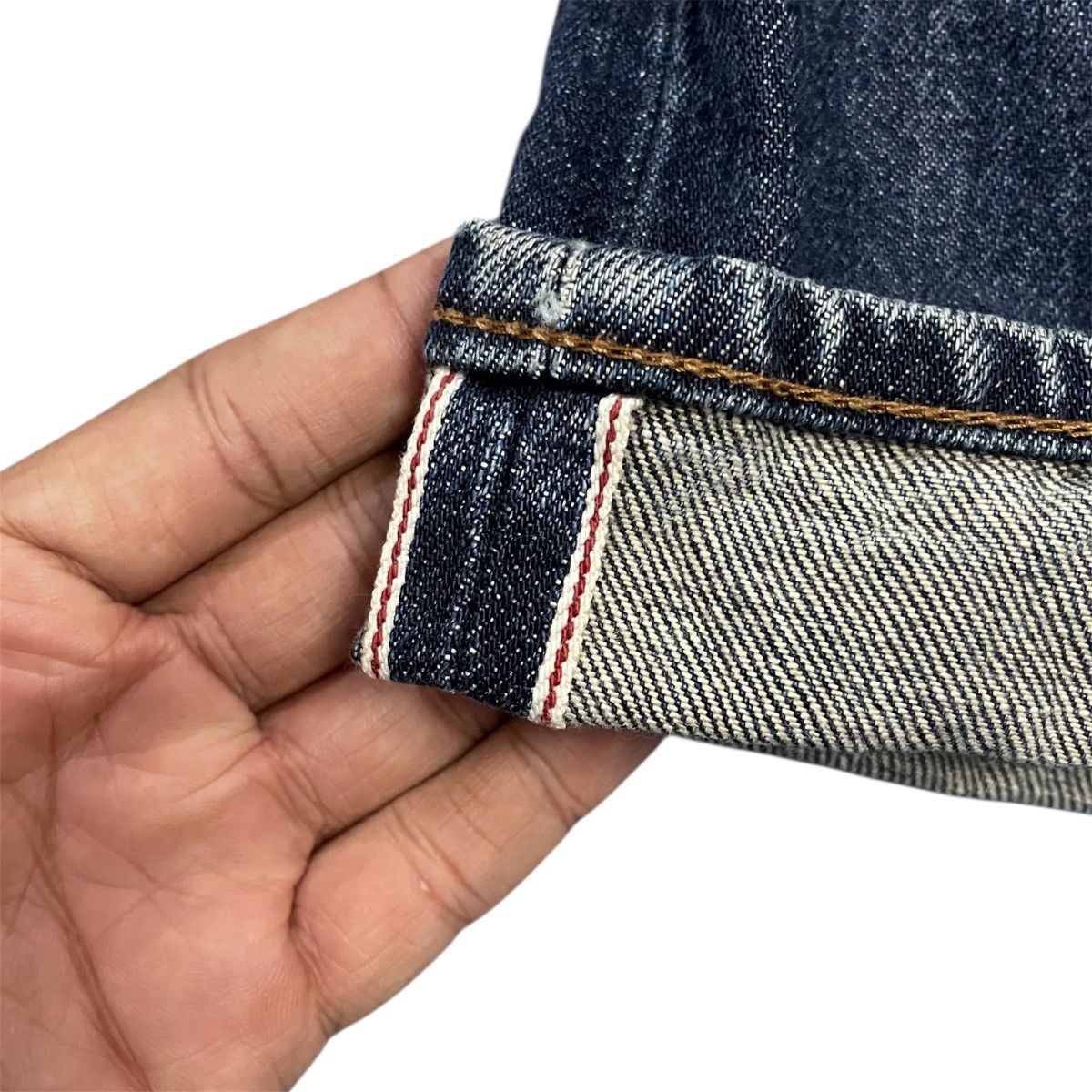 Uniqlo Y2k Japanese UNIQLO selvedge Denim Skinny Fit Straight Jeans Size US 33 - 10 Thumbnail