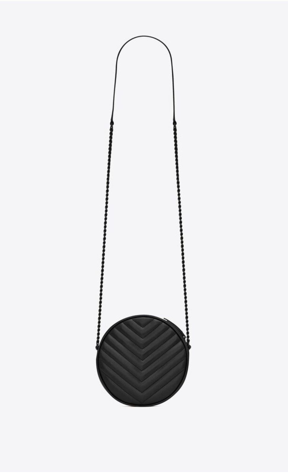 Saint Laurent Paris o1b1hav110724 Size: OS / Vinyle Round Camera Bag in Black Size ONE SIZE - 3 Thumbnail