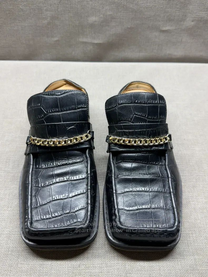 Martine Rose Martine Rose Crocodile-patterned mules Size US 5.5 / EU 38 - 1 Thumbnail