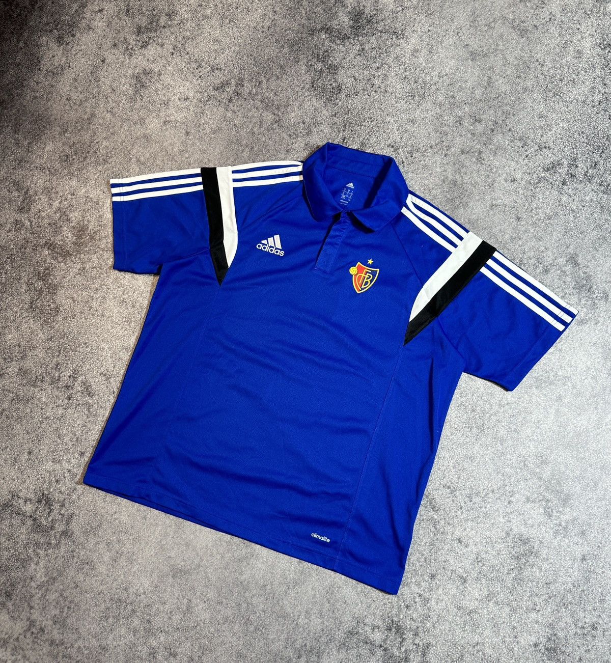 Adidas × Vintage Vintage Adidas Basel Soccer Polo Streetwear Casual Rare XL Size US XL / EU 56 / 4 - 1 Thumbnail