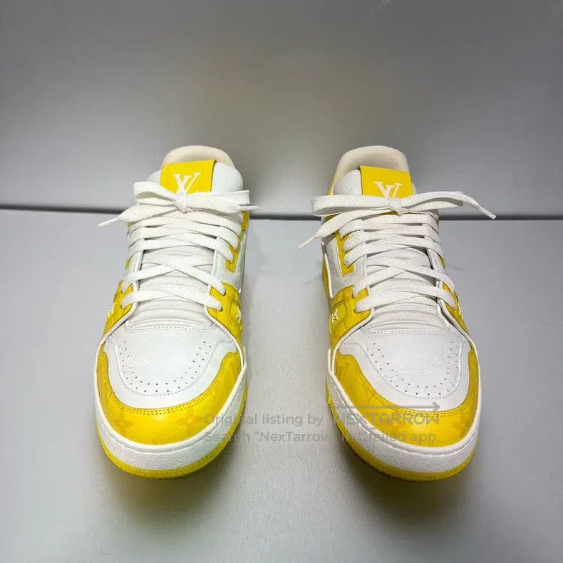 Louis Vuitton Louis Vuitton Trainer white and yellow embossed board shoe Size US 8.5 / EU 41-42 - 2 Thumbnail